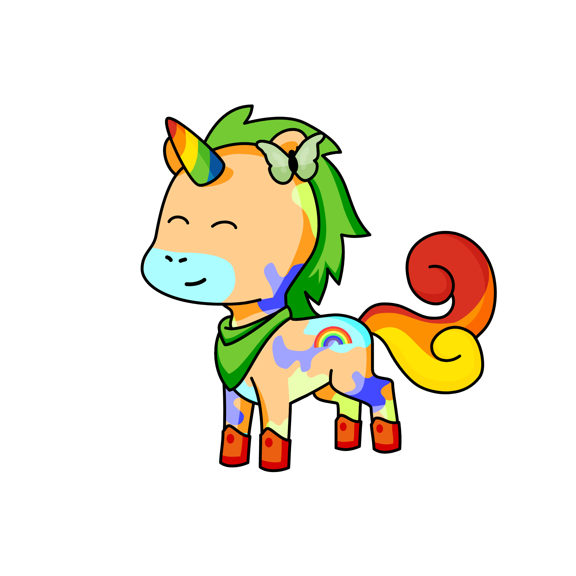rainbow unicorn, the unicorn