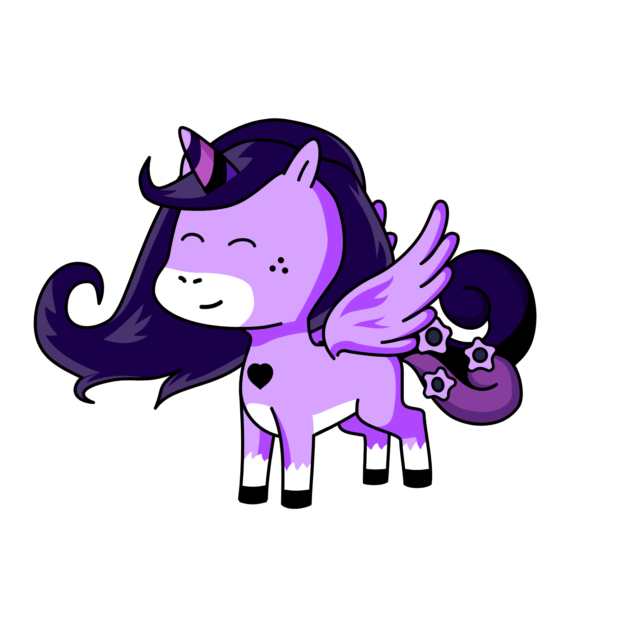 Purple, the unicorn