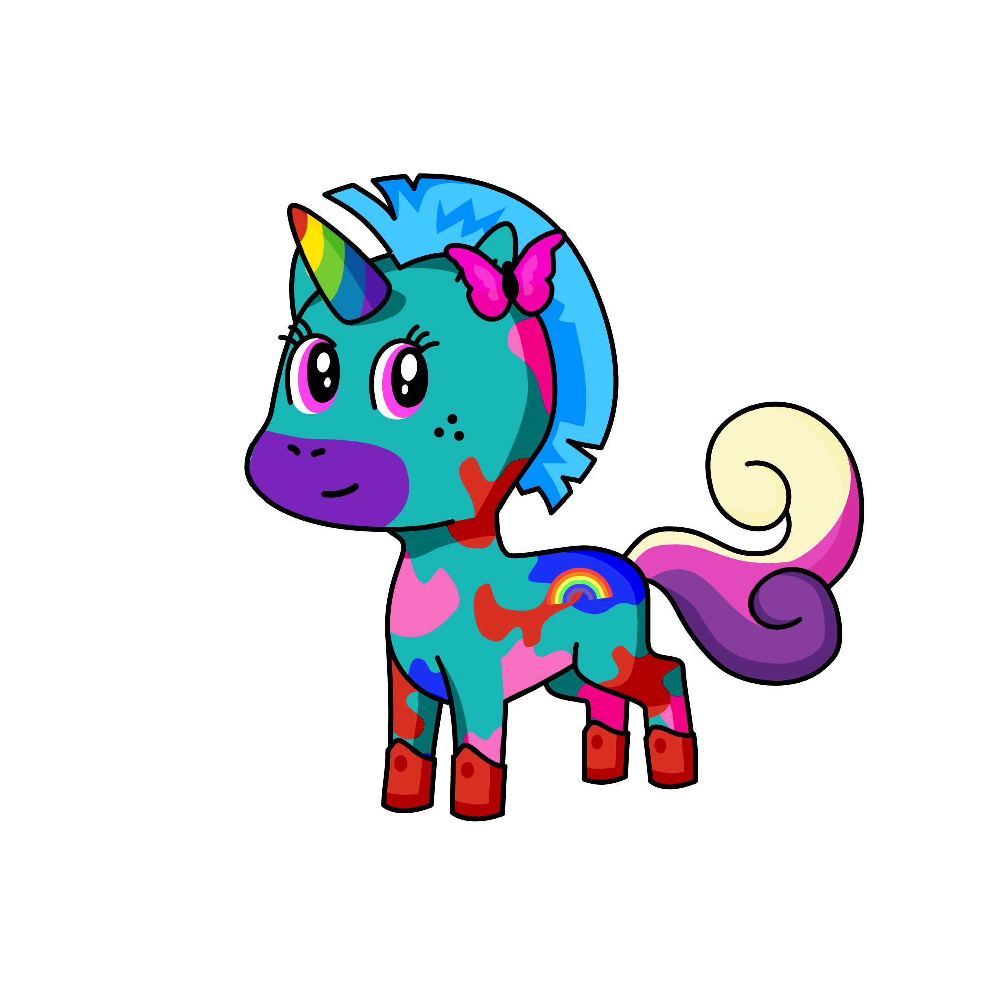 Rainbow, the unicorn