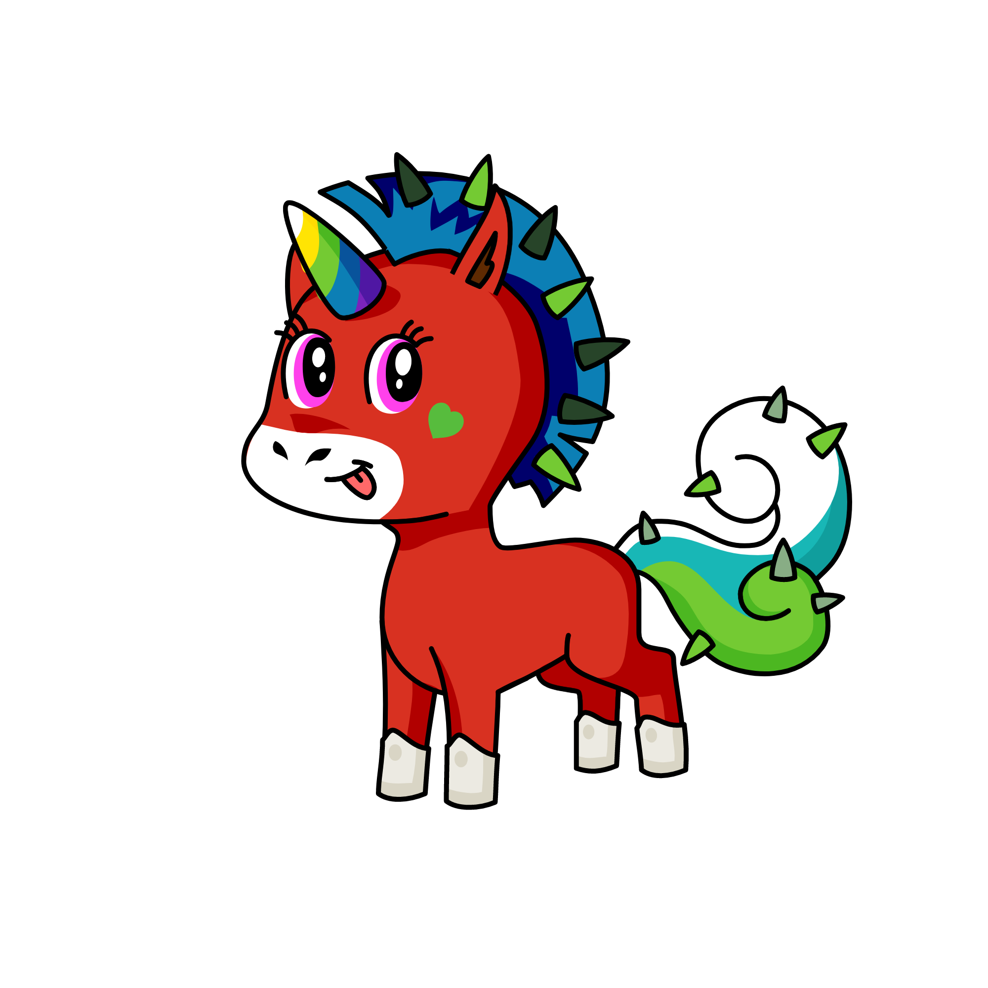 Spiky Steve, the unicorn