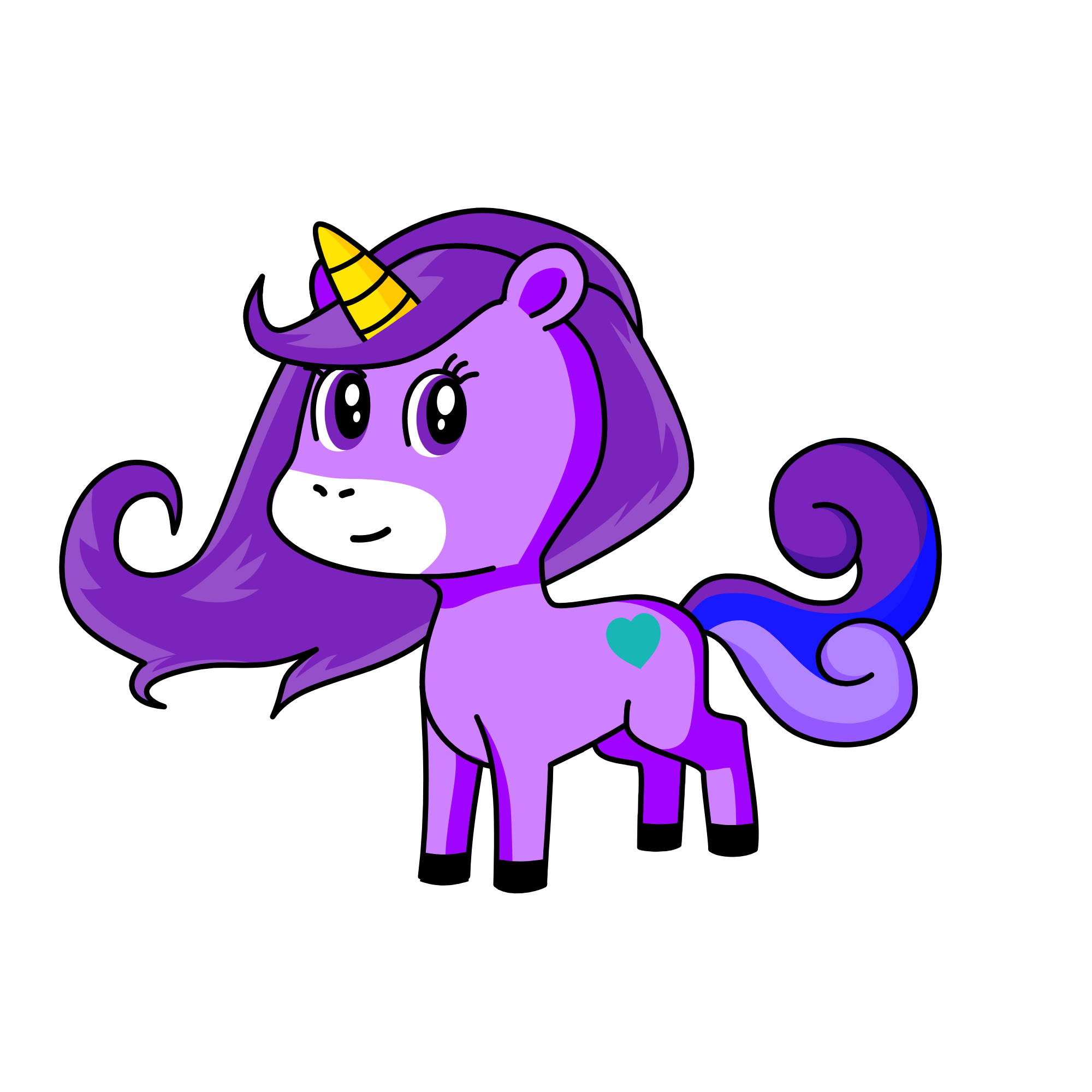 Violet, the unicorn