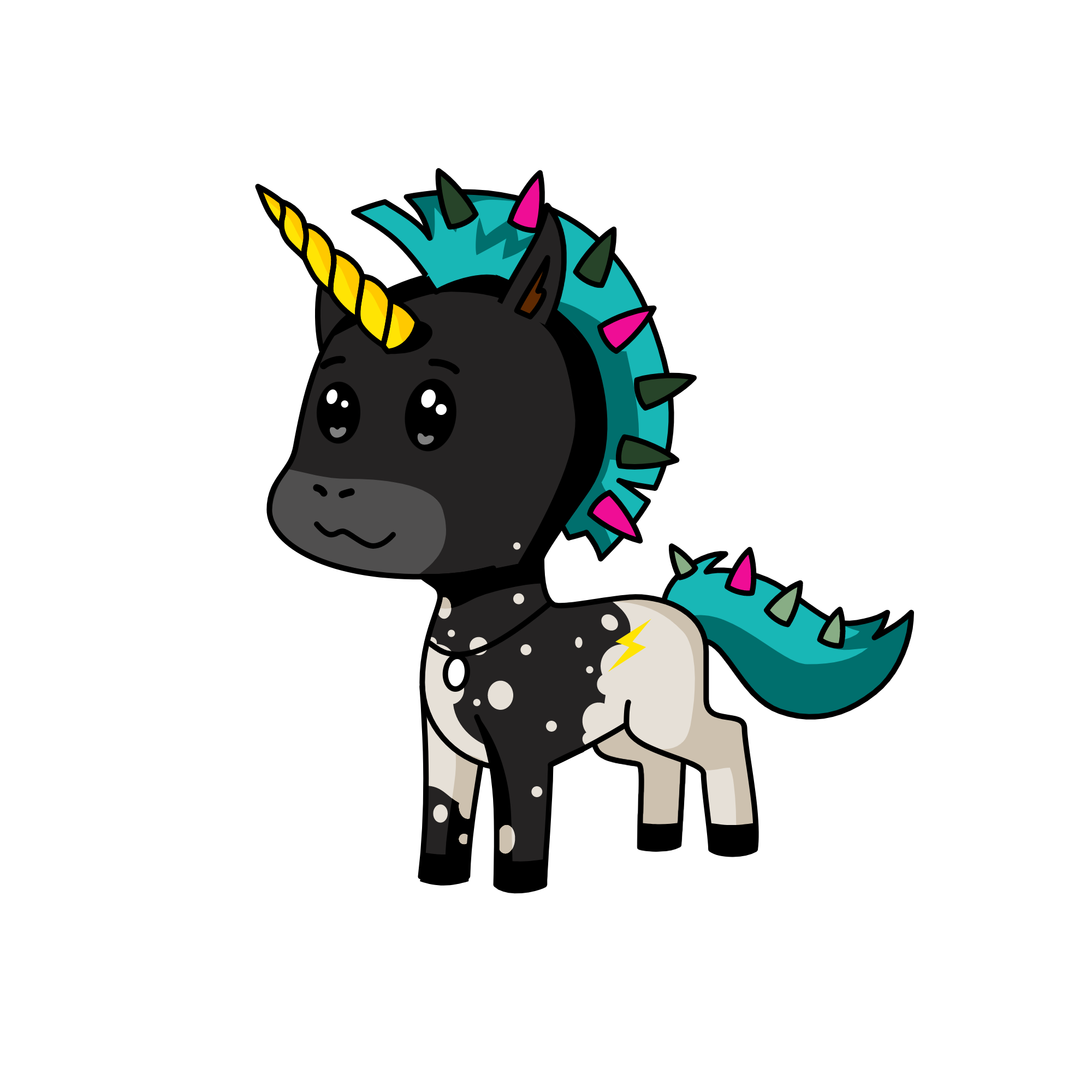 Spiky, the unicorn