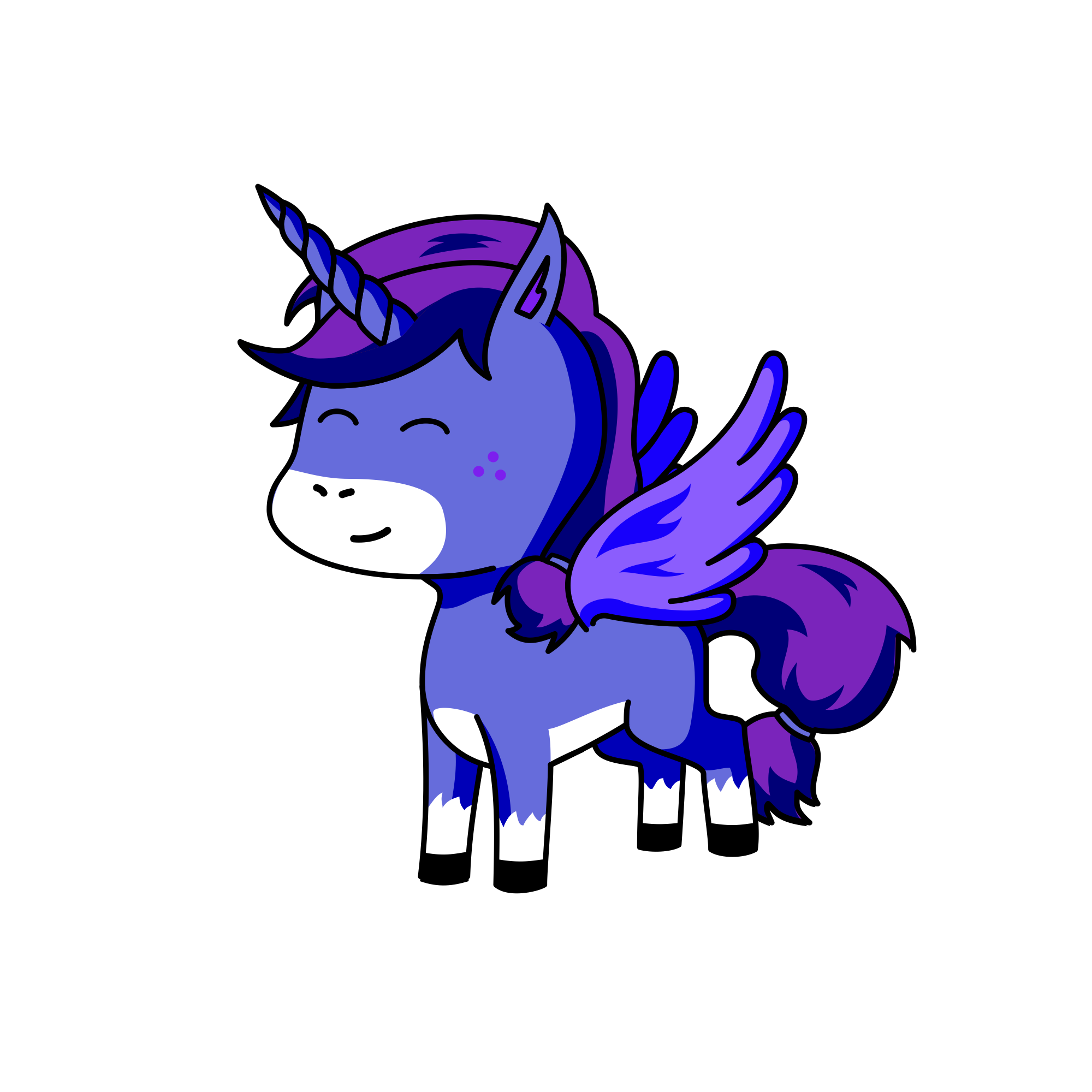 Purple mist, the unicorn