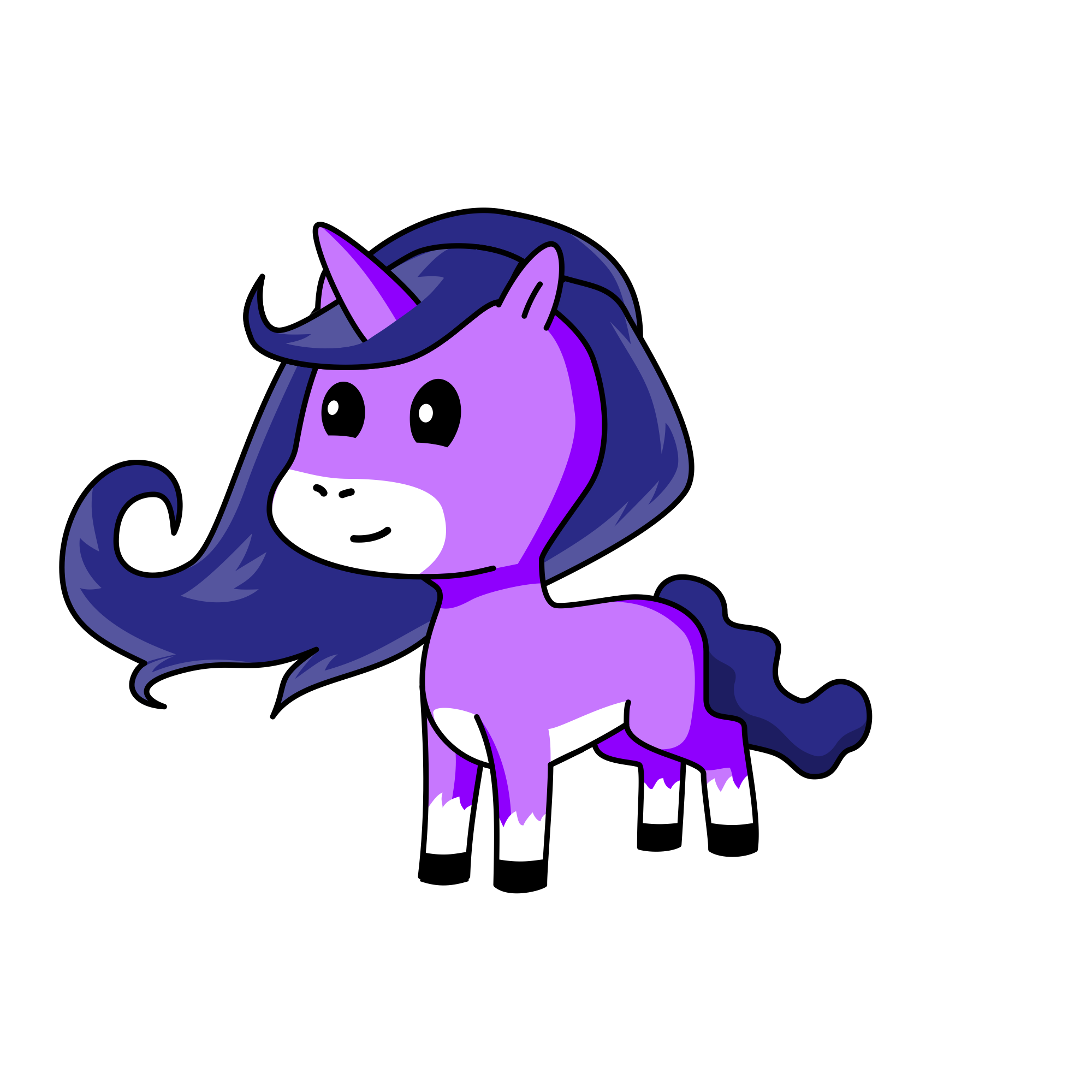 Violet, the unicorn