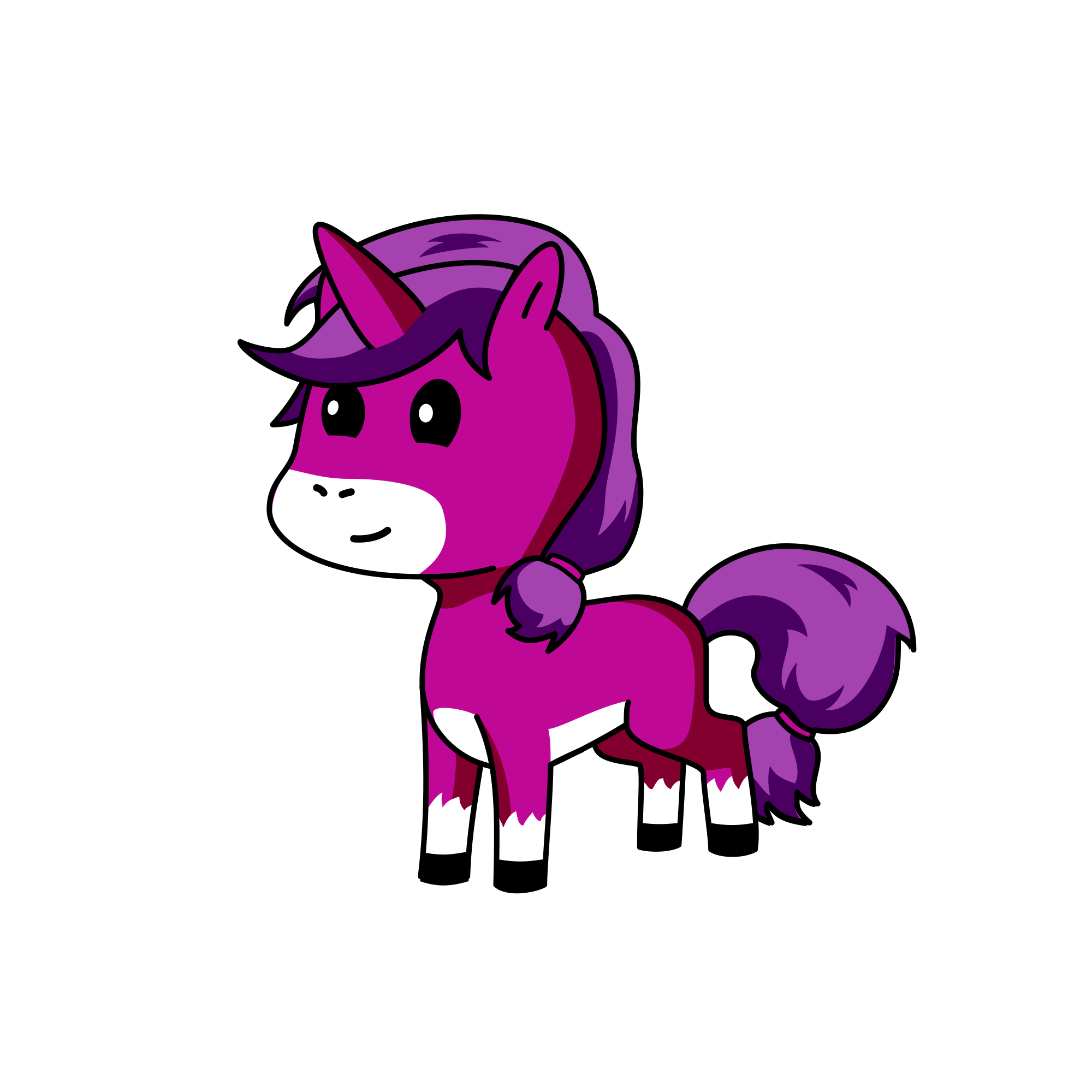 Magenta , the unicorn