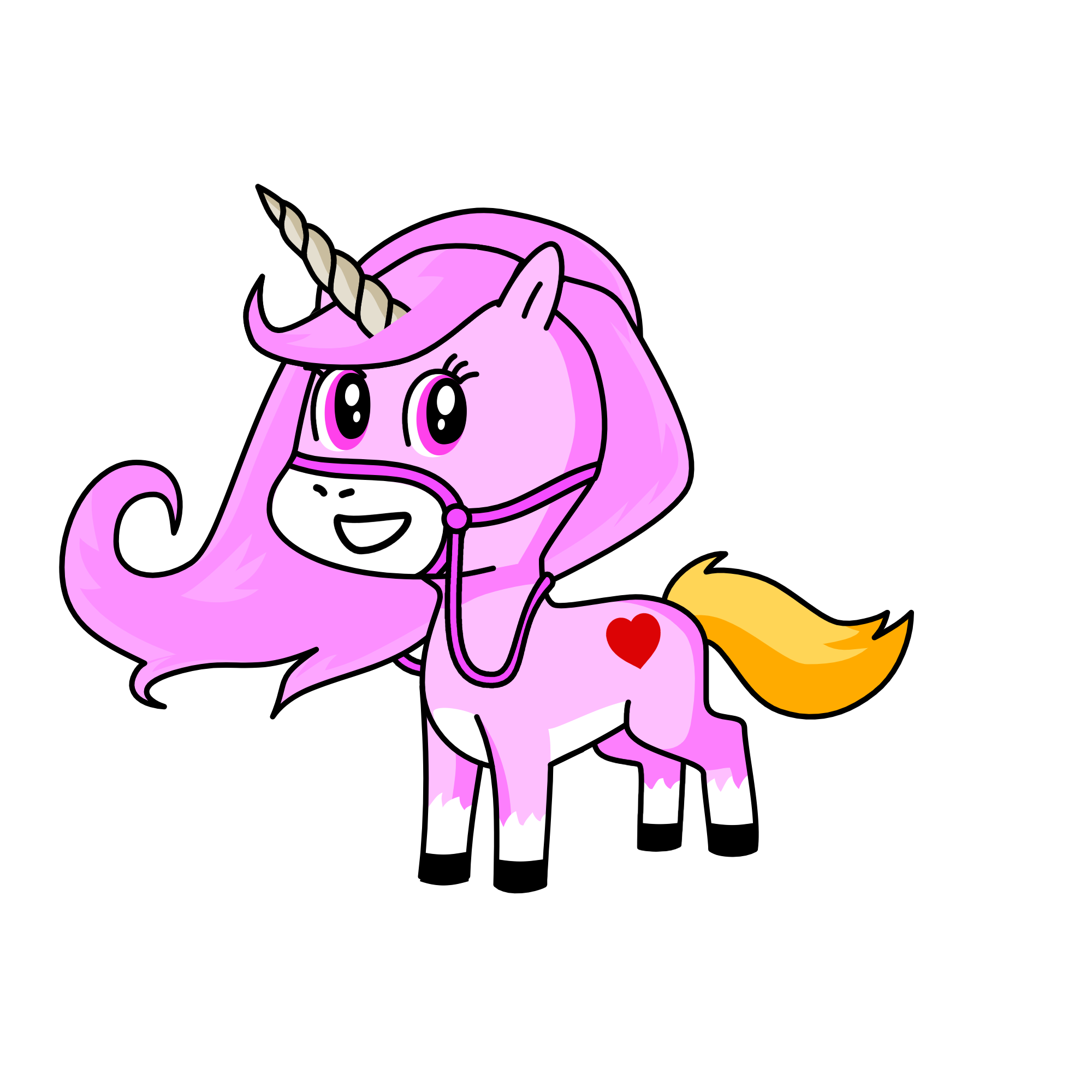 Super Pink, the unicorn