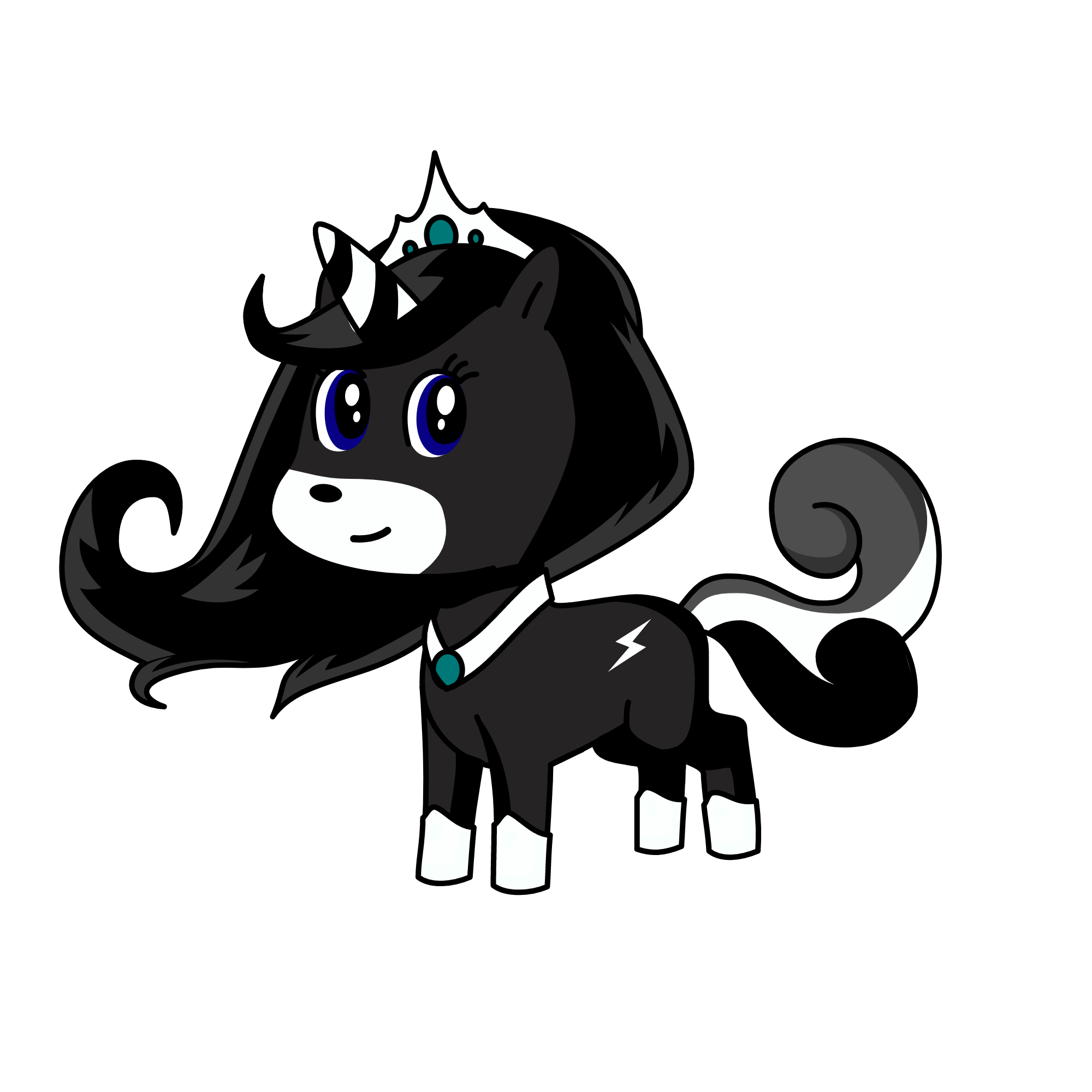 Night Crystal, the unicorn