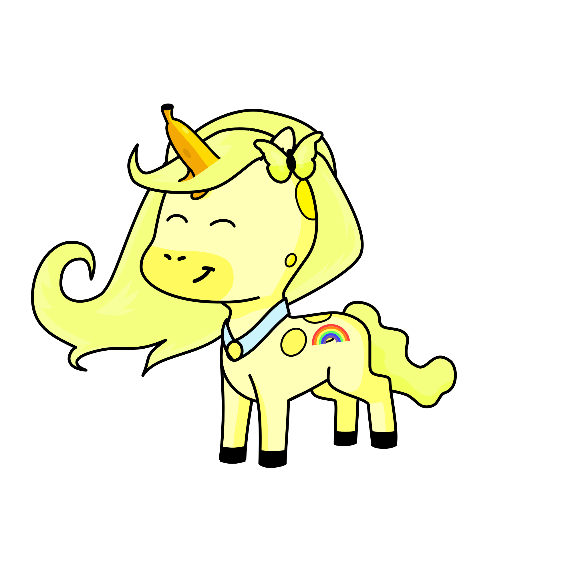 yellow, the unicorn