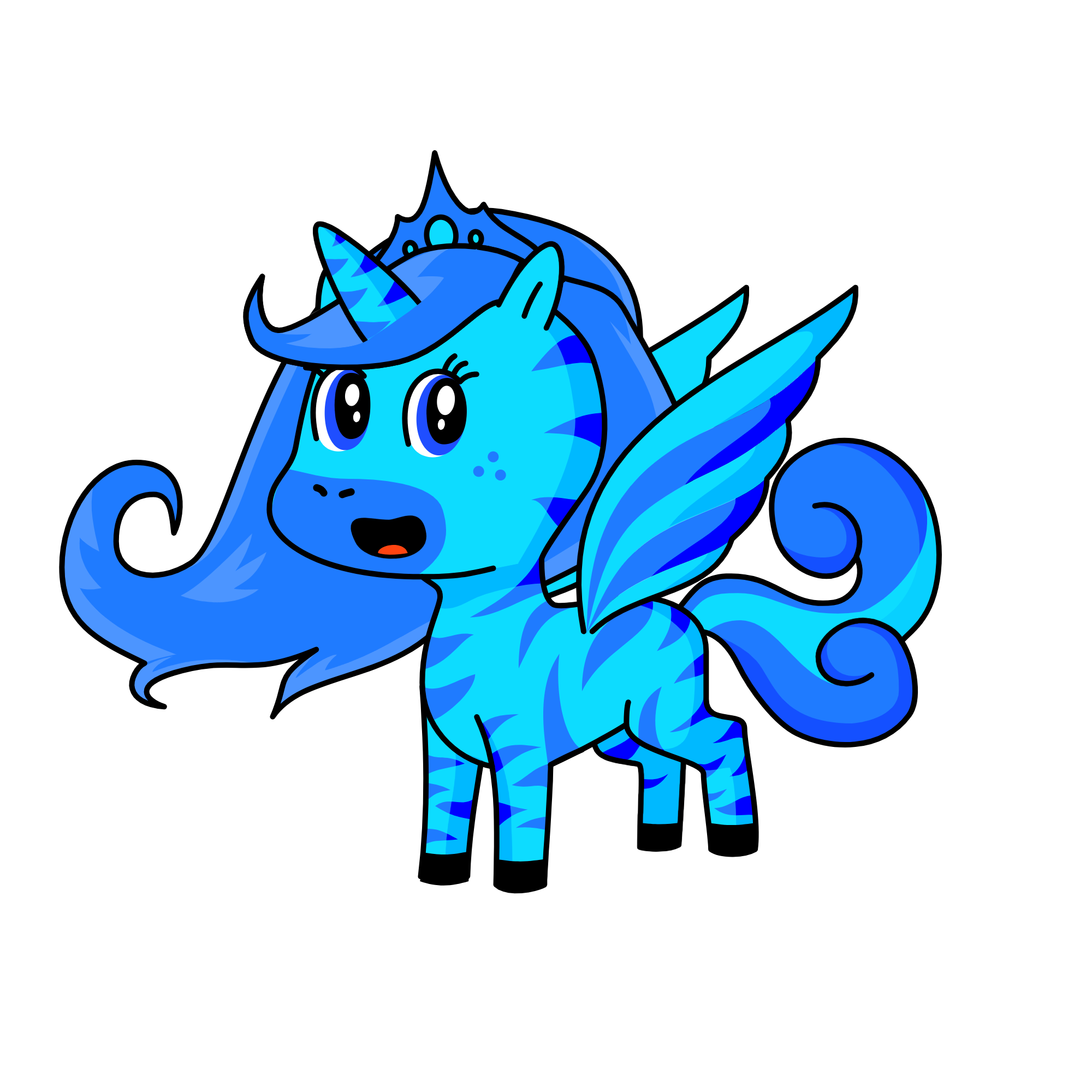 bluey, the unicorn