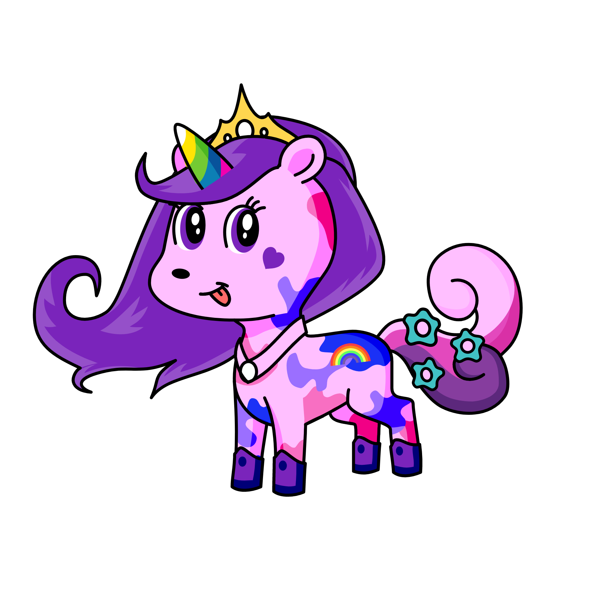 Rainbow, the unicorn