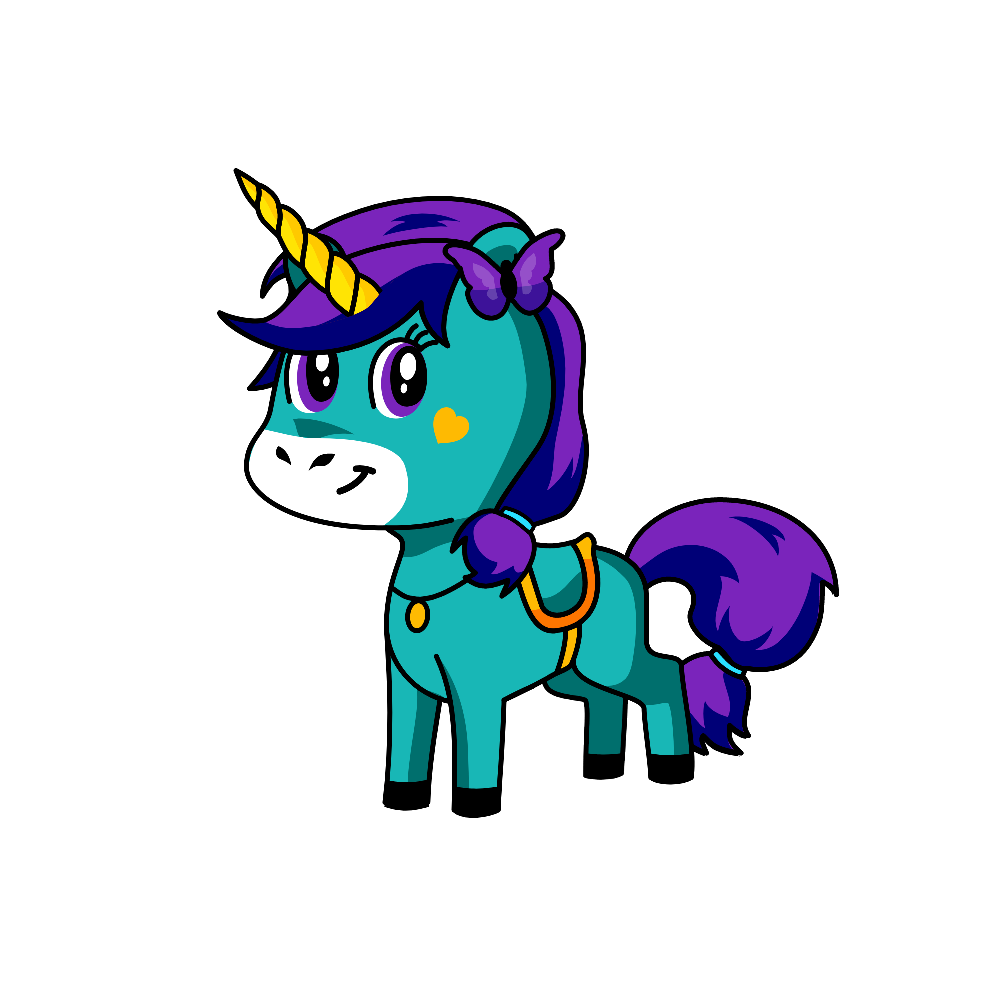 Luna moon, the unicorn