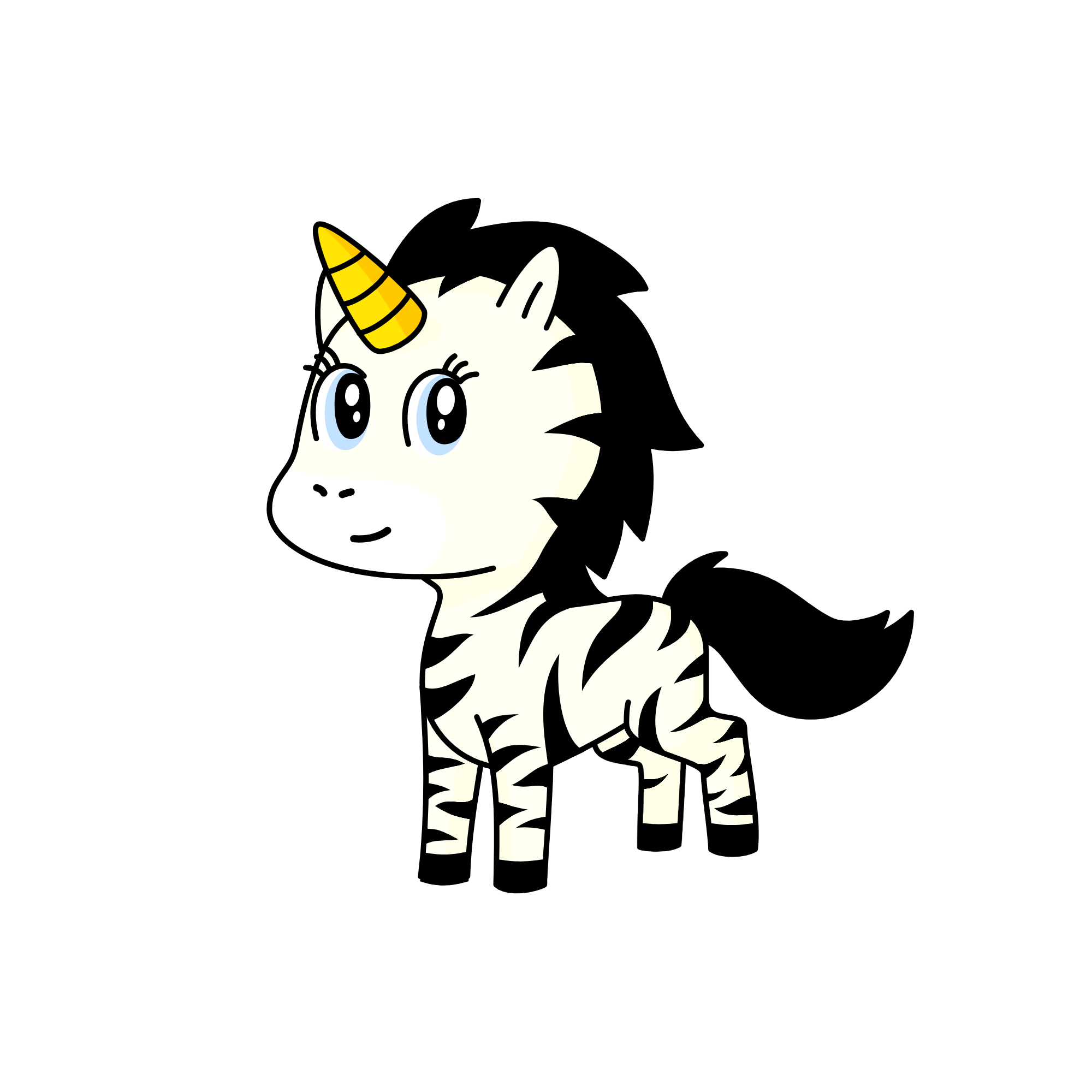 Zebra-corn, the unicorn