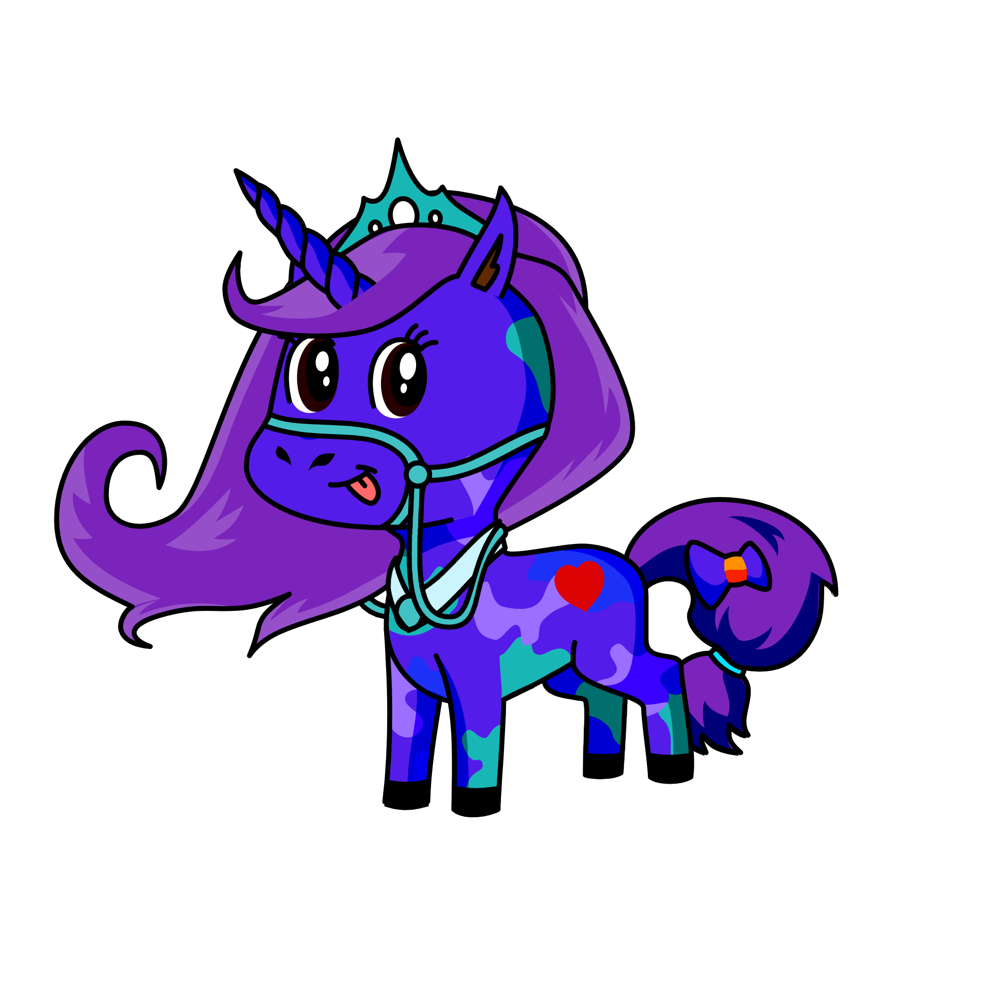 Rainbow, the unicorn