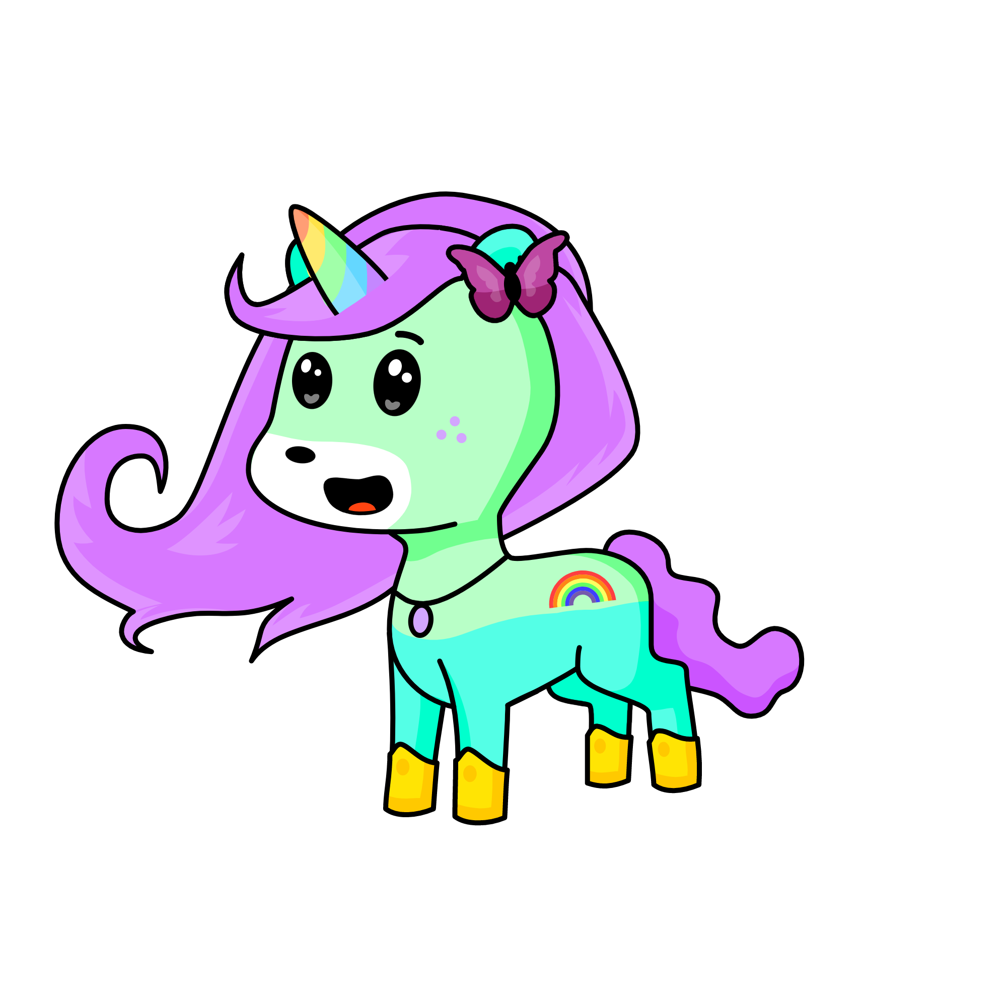 Rainbow, the unicorn