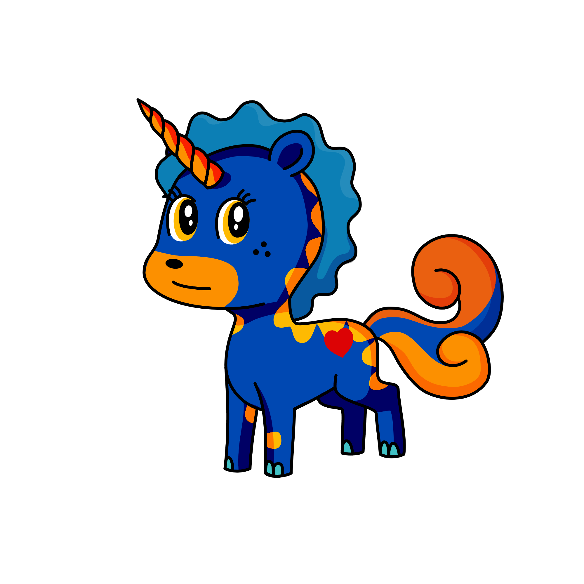 Blue-bear-y, the unicorn