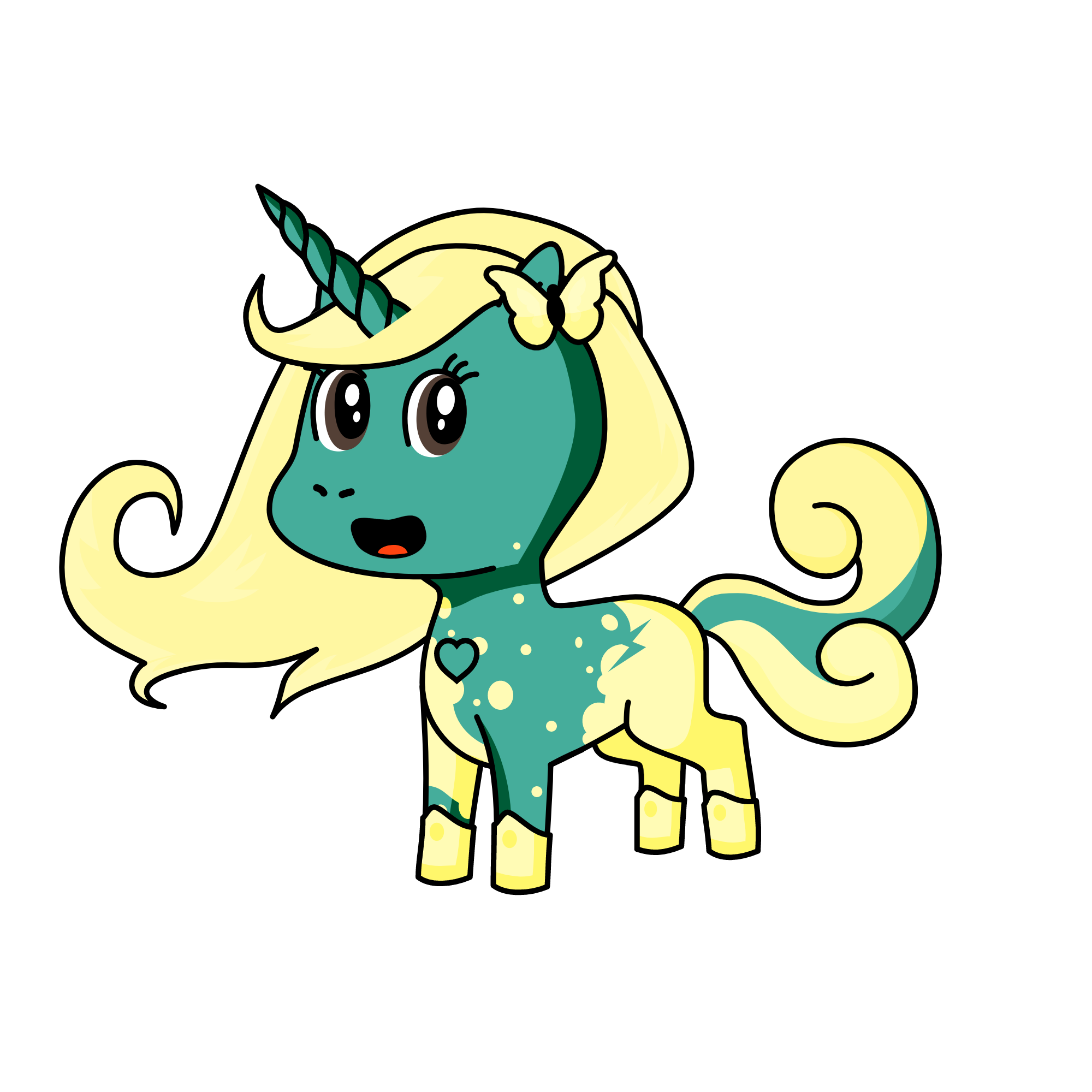 Blondy, the unicorn