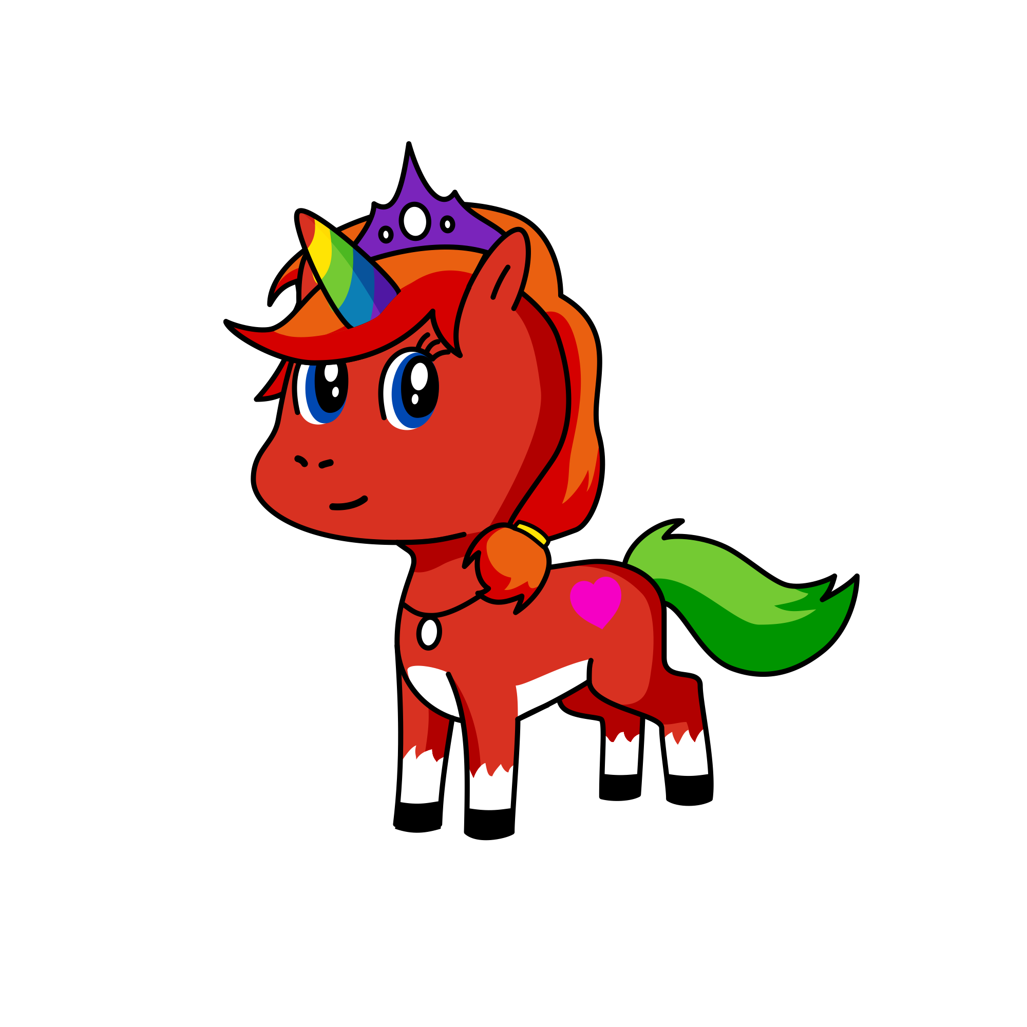 Rainbow , the unicorn