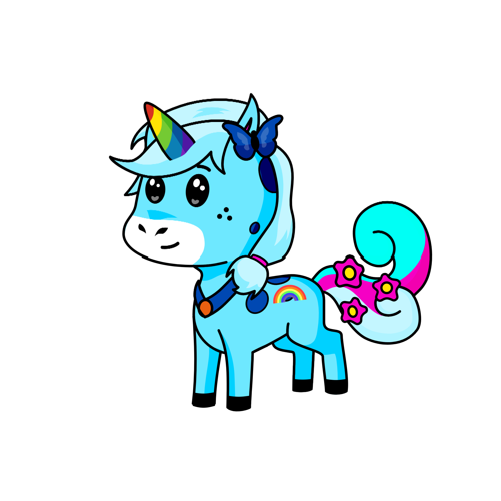 Bluey, the unicorn