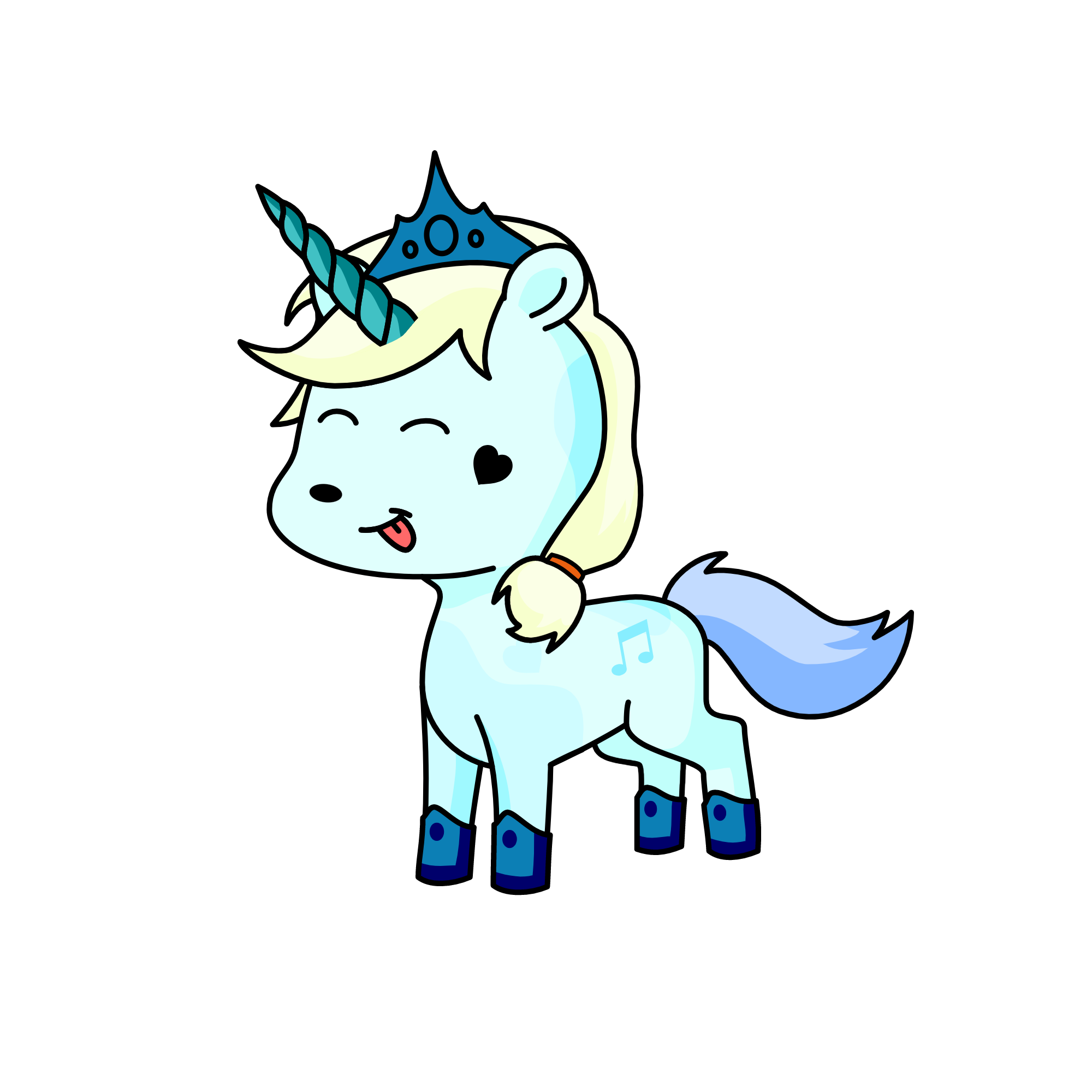blue, the unicorn