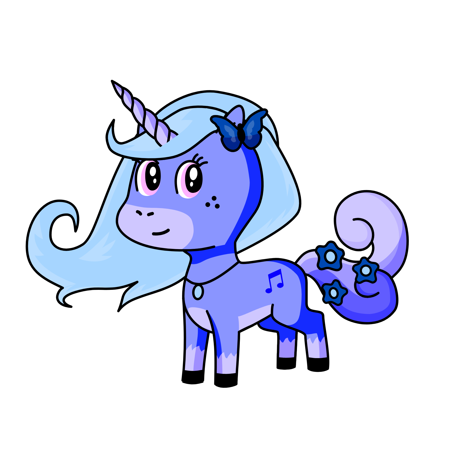 The singing Princess, the unicorn