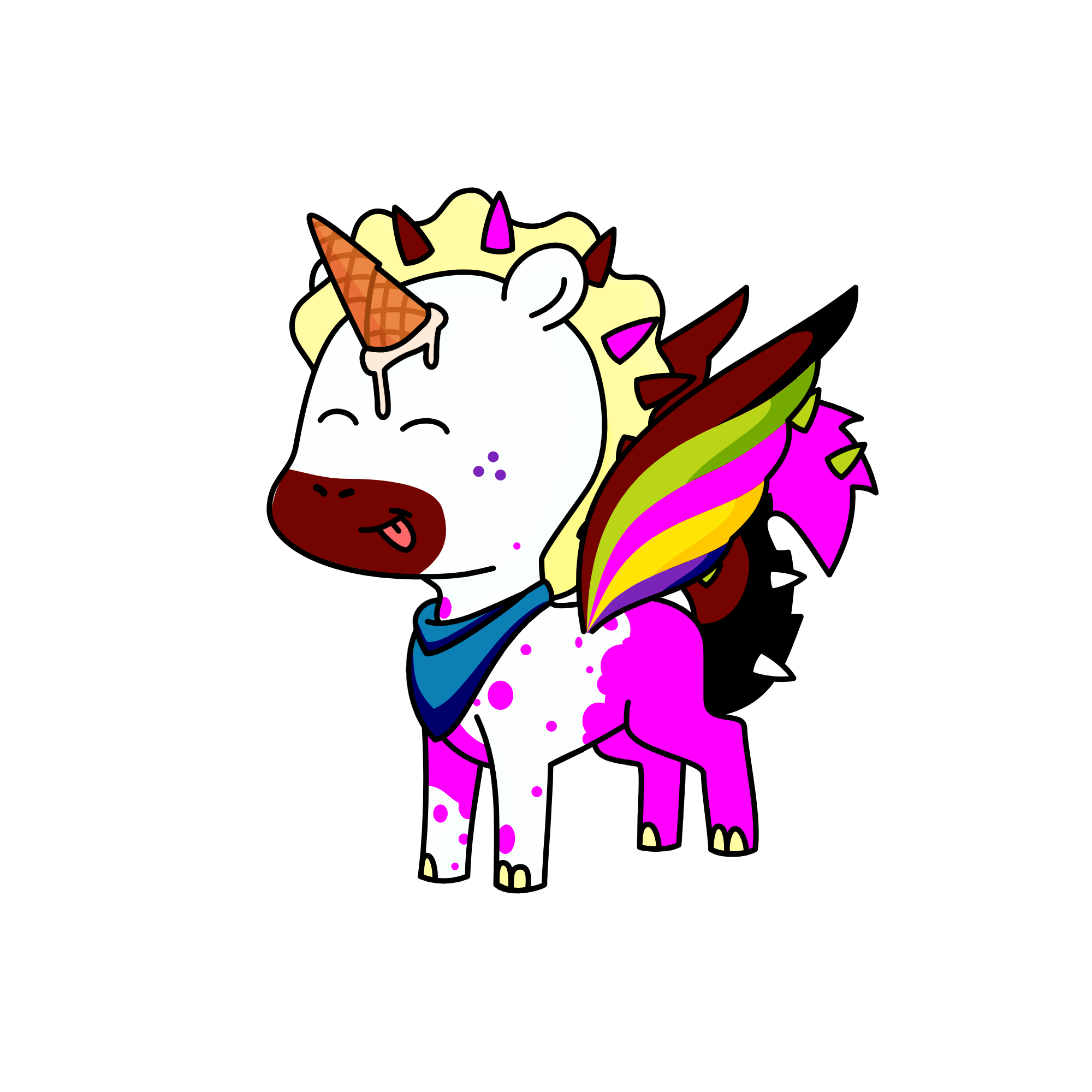 Neapolitan ice cream, the unicorn
