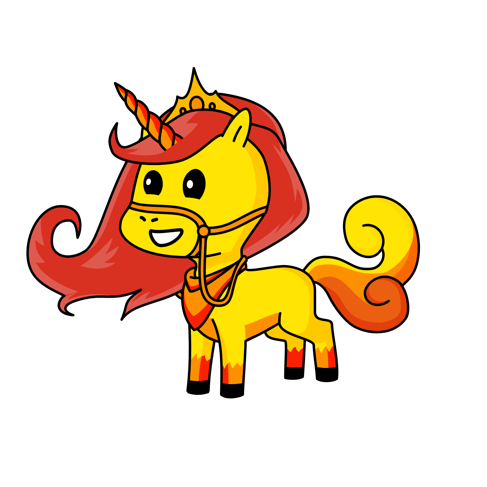 Sunset, the unicorn