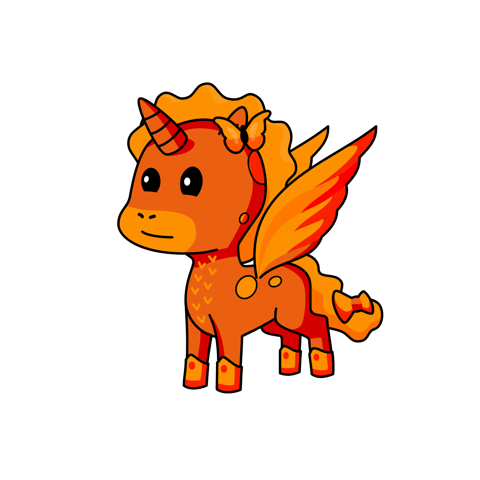 Orange Person, the unicorn