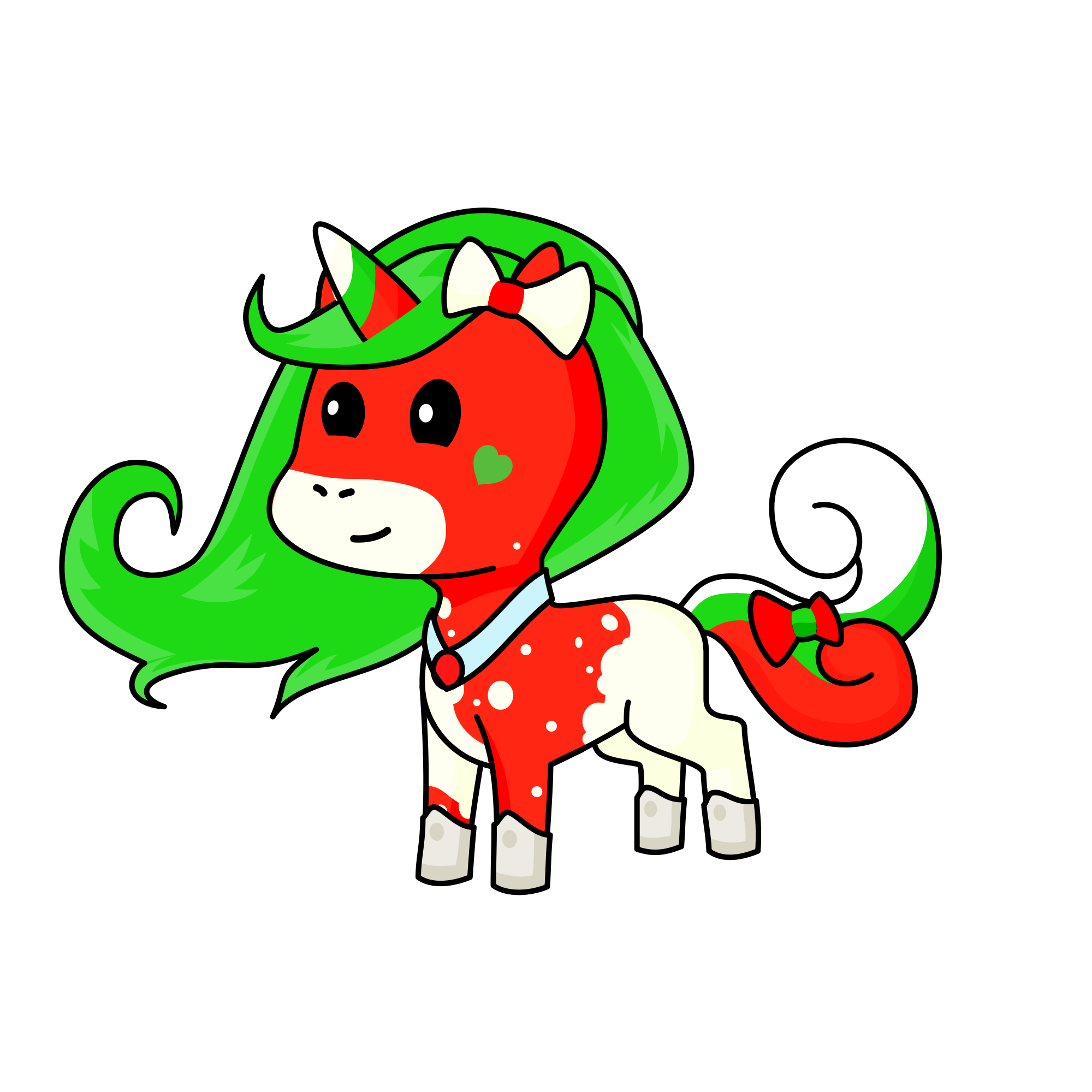 Candy cane , the unicorn