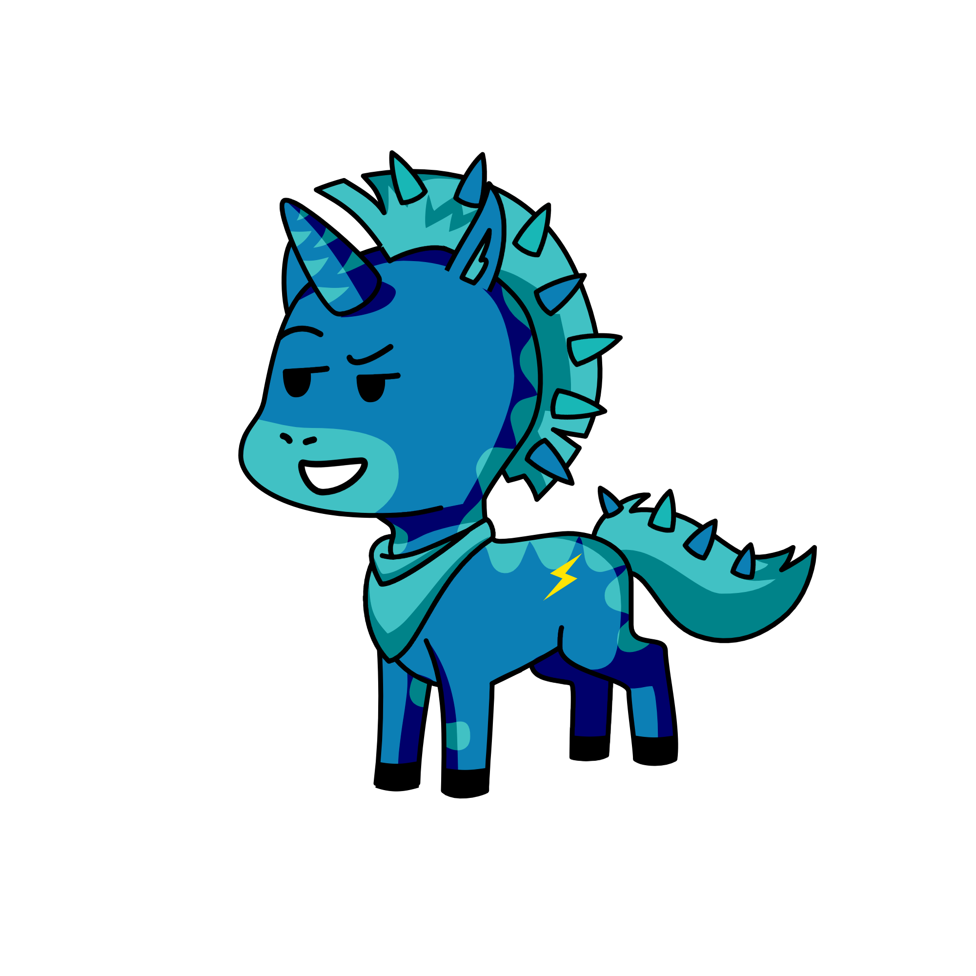 Bluey, the unicorn