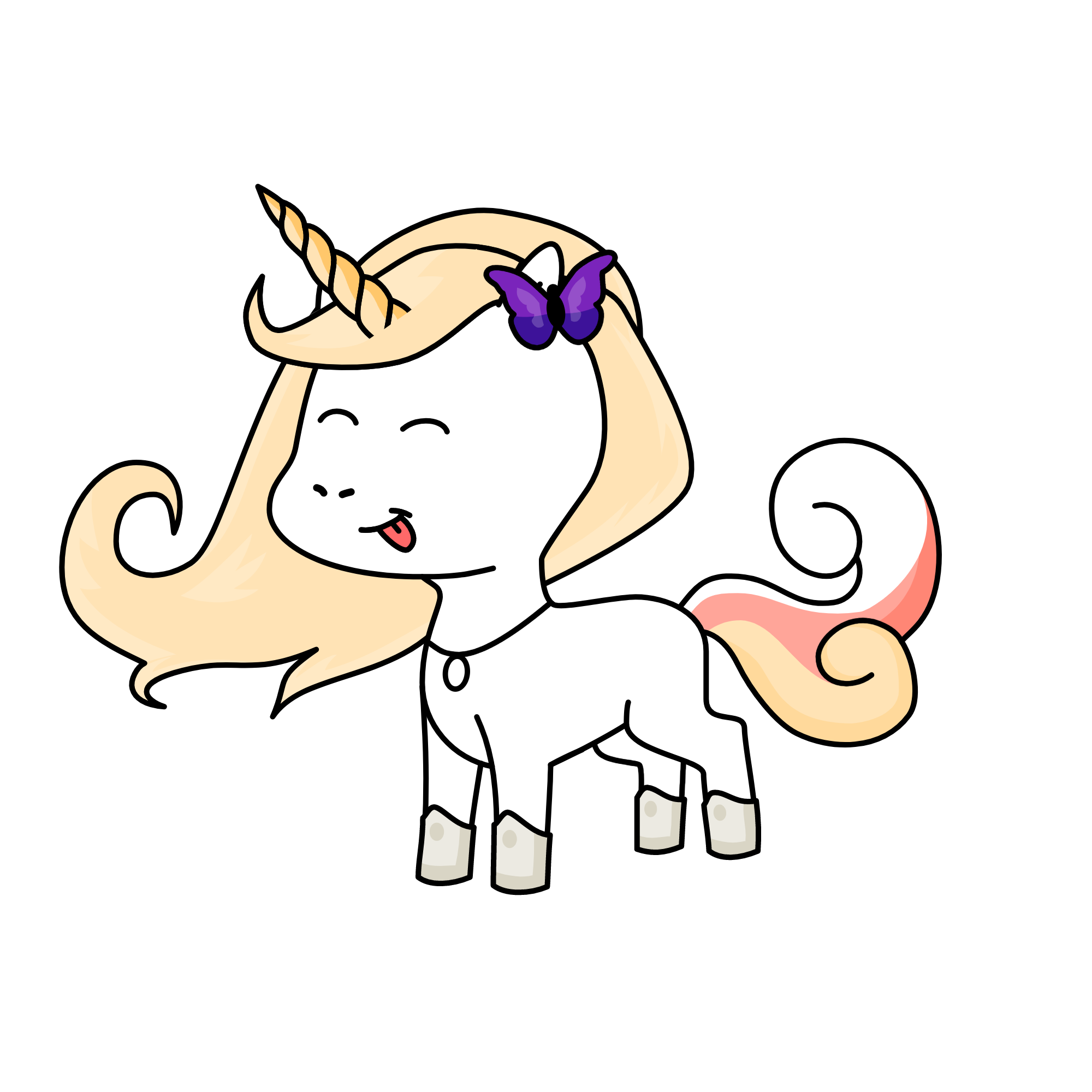 peach, the unicorn