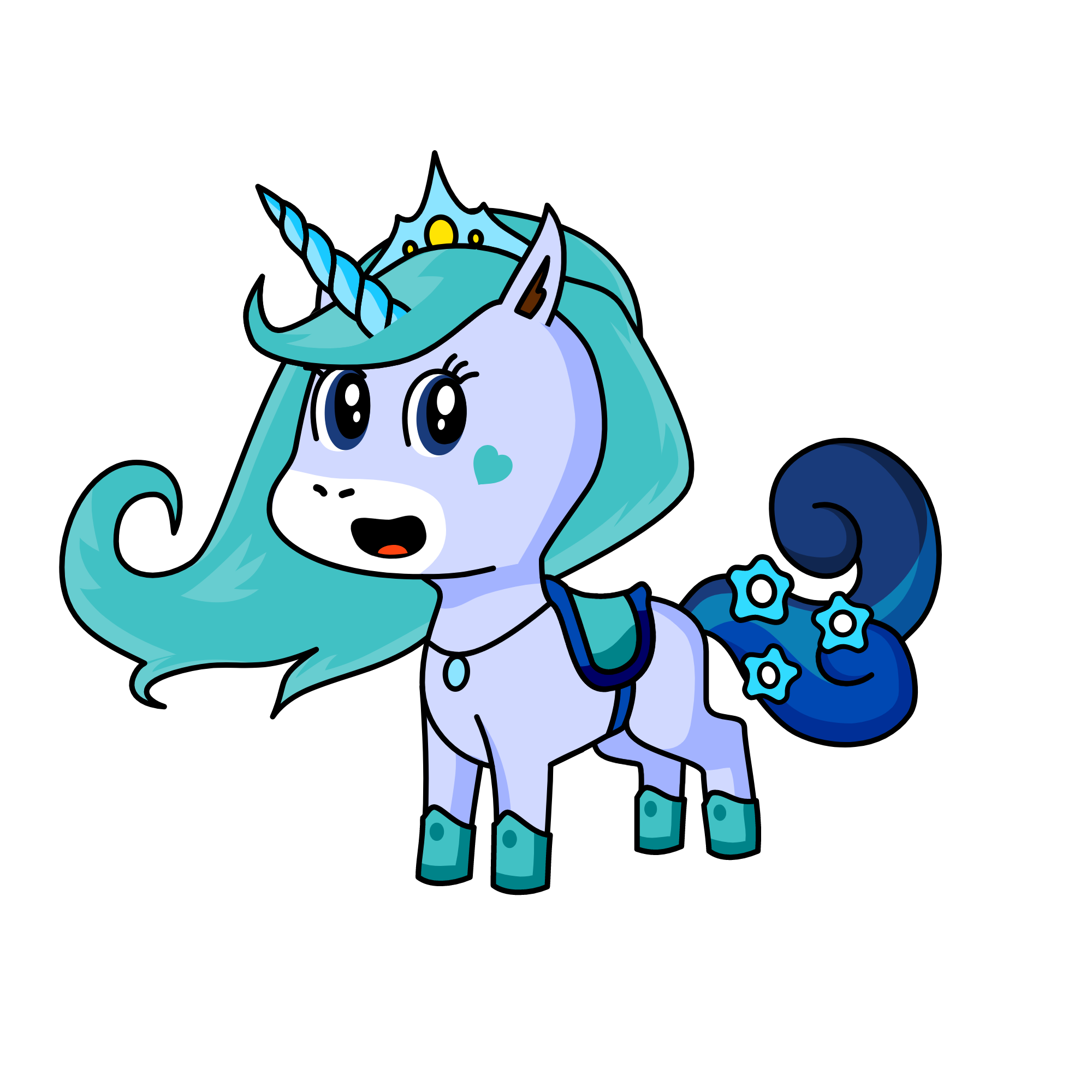 Queen of snow, the unicorn