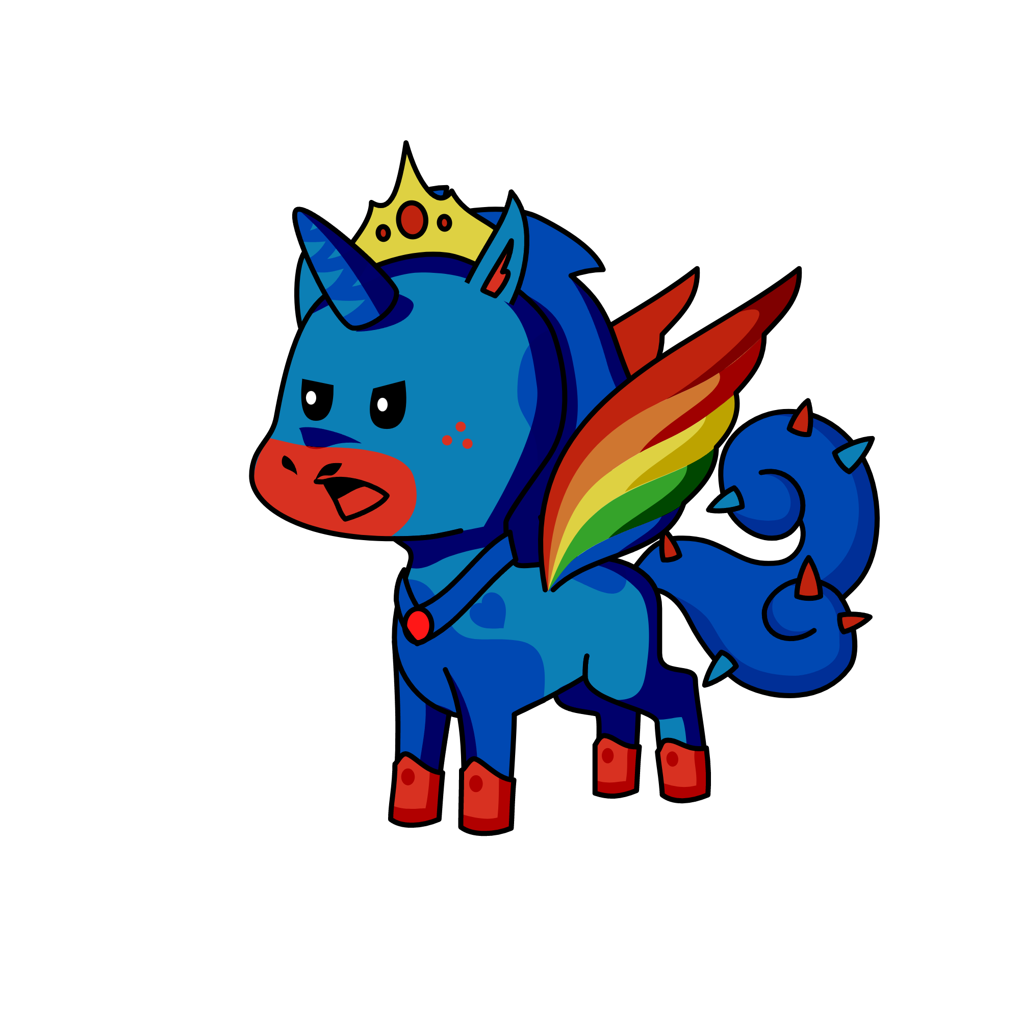 Snowstorm and Angriness, the unicorn
