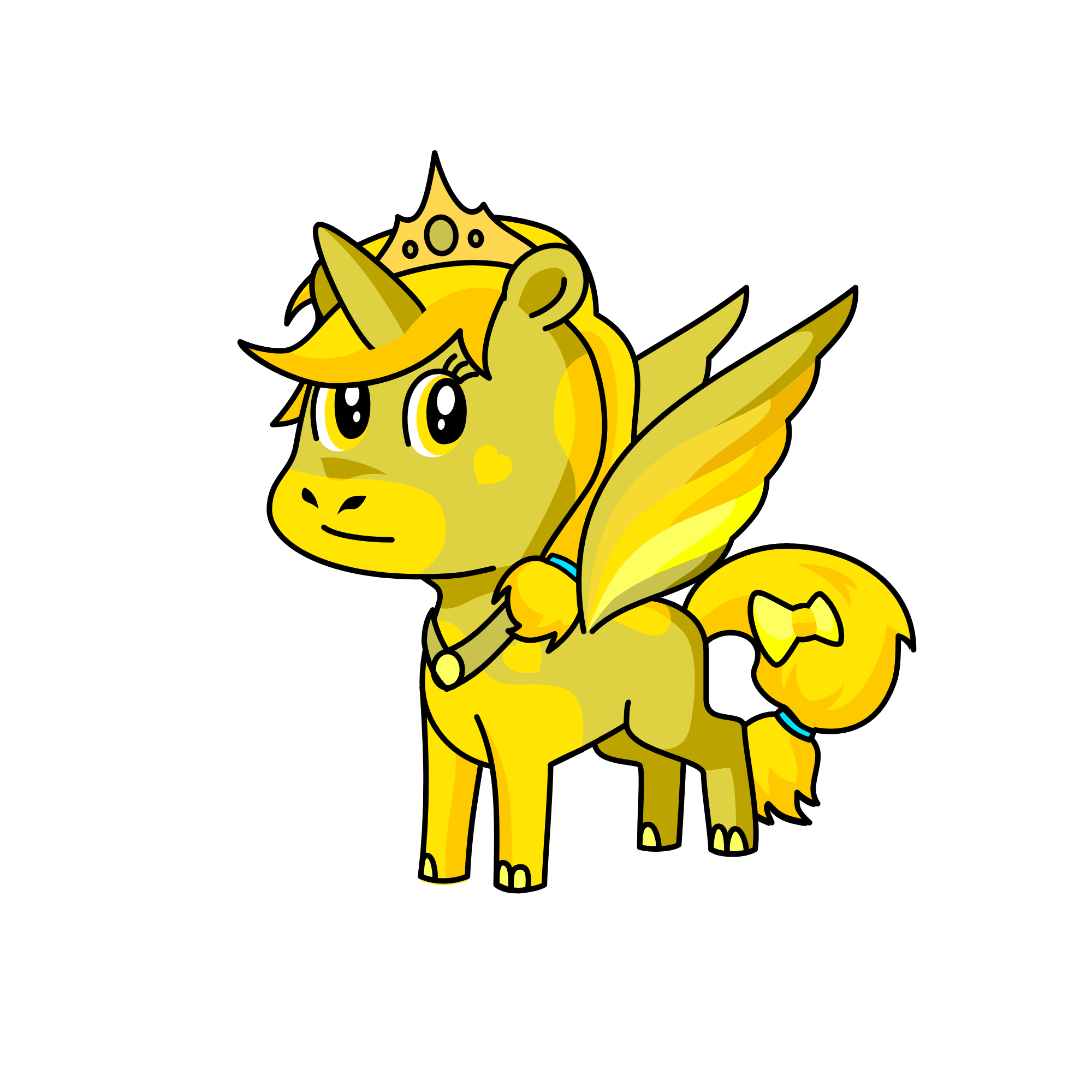Sunrise and Shyness, the unicorn