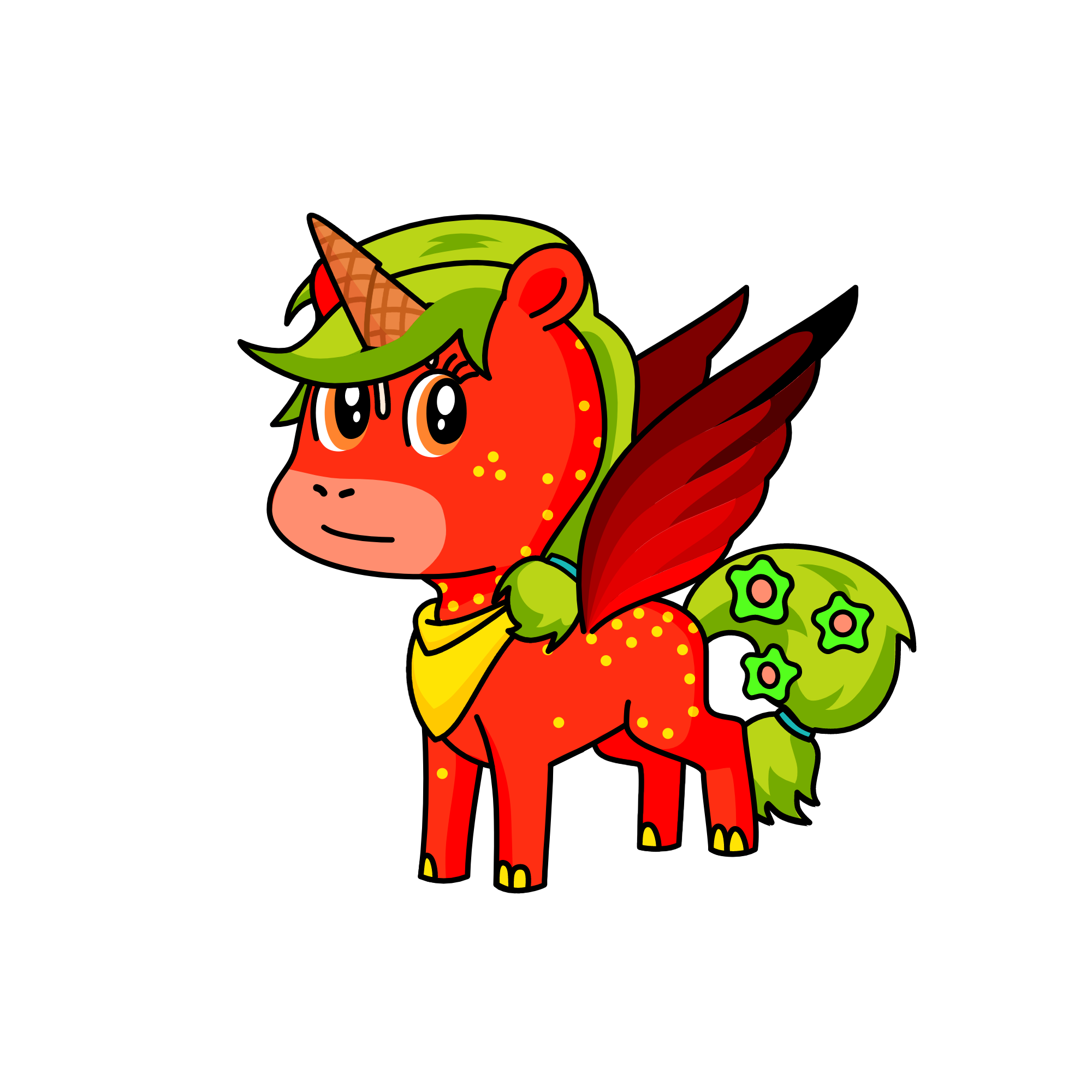 Strawberry, the unicorn