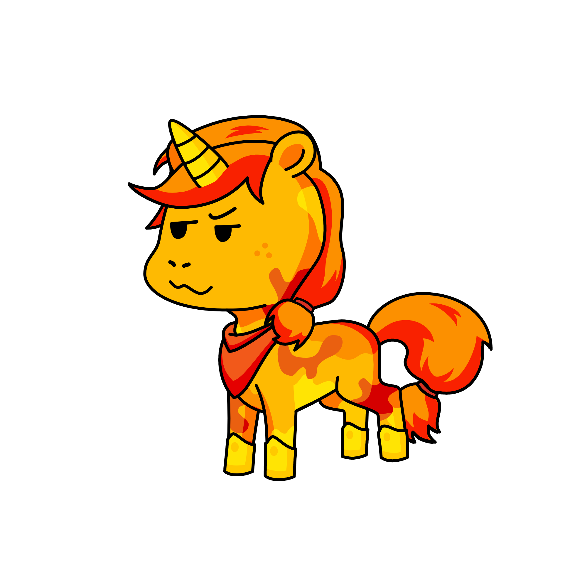 Smirky Boi, the unicorn