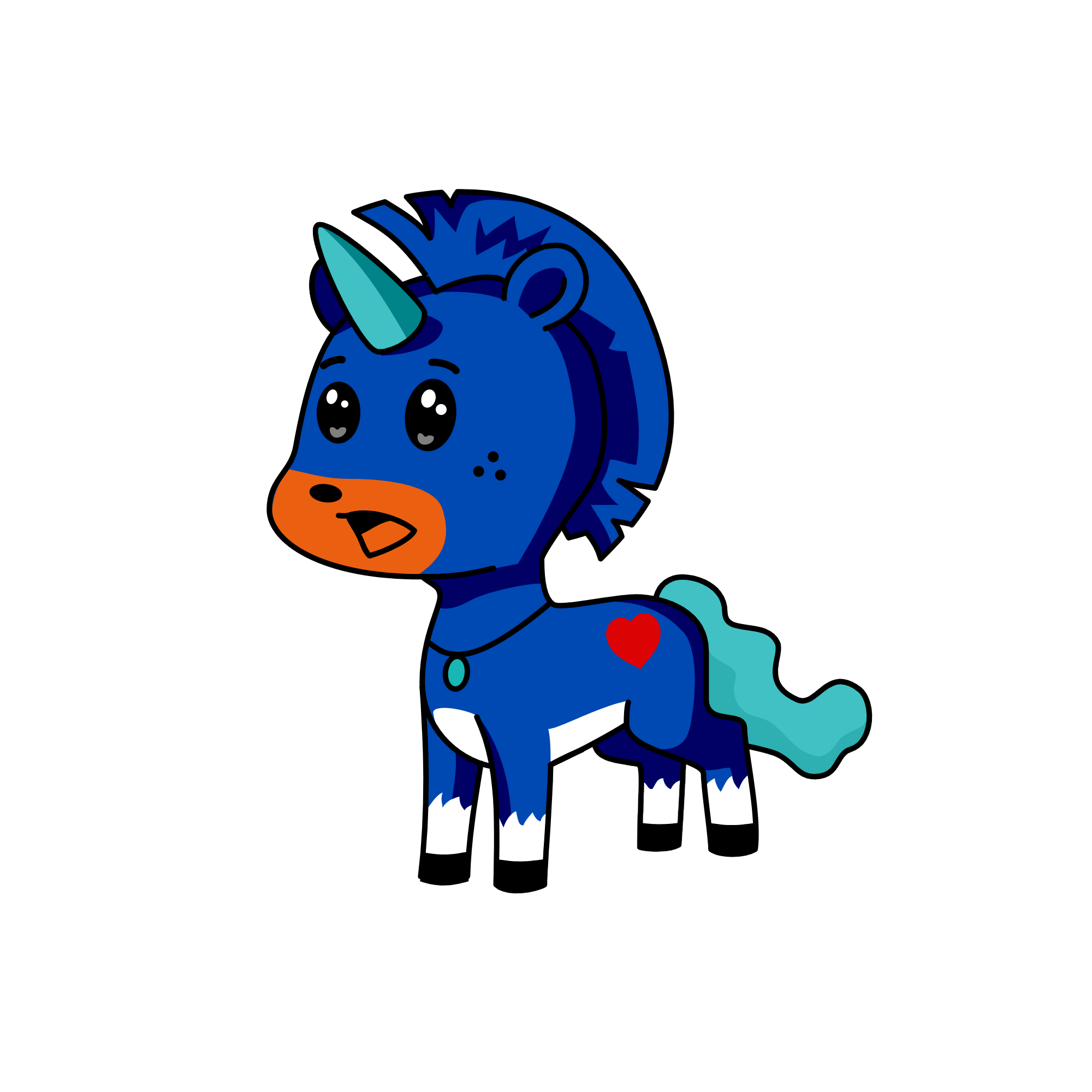 cute pony, the unicorn