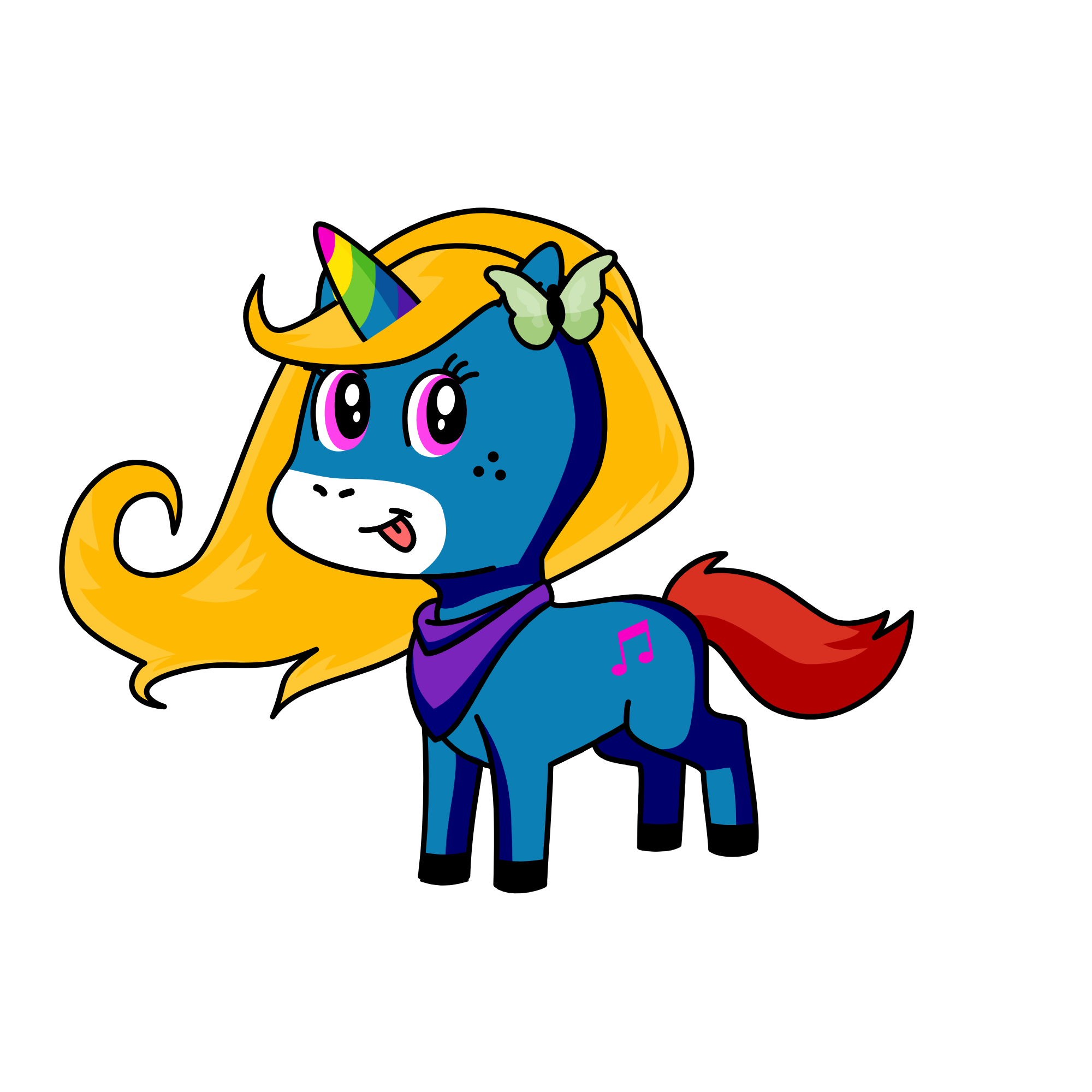 Blueberry, the unicorn