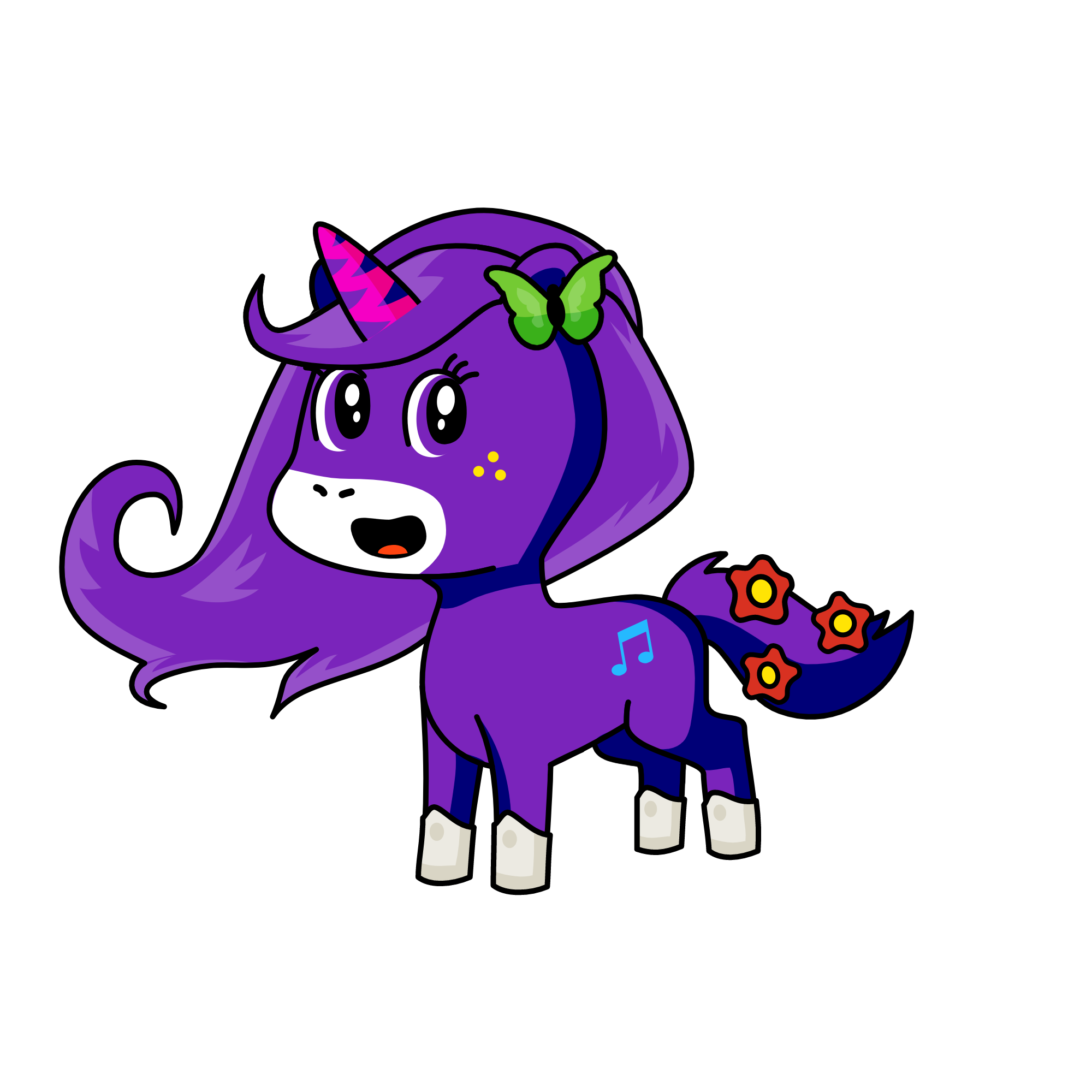 Queen of violet, the unicorn
