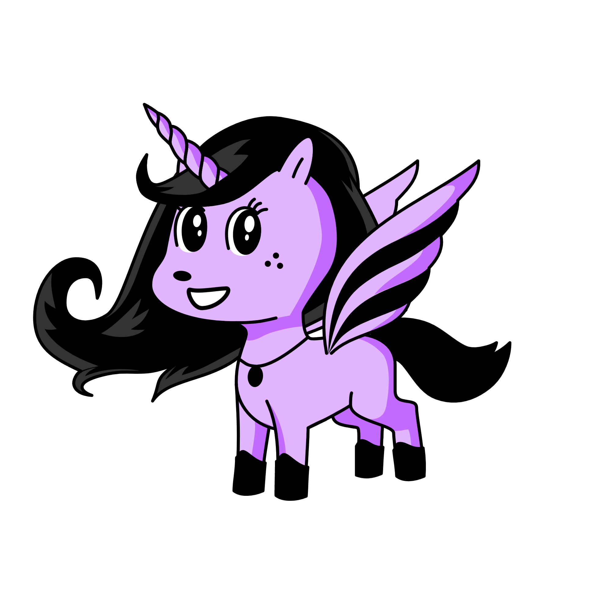 Violet, the unicorn