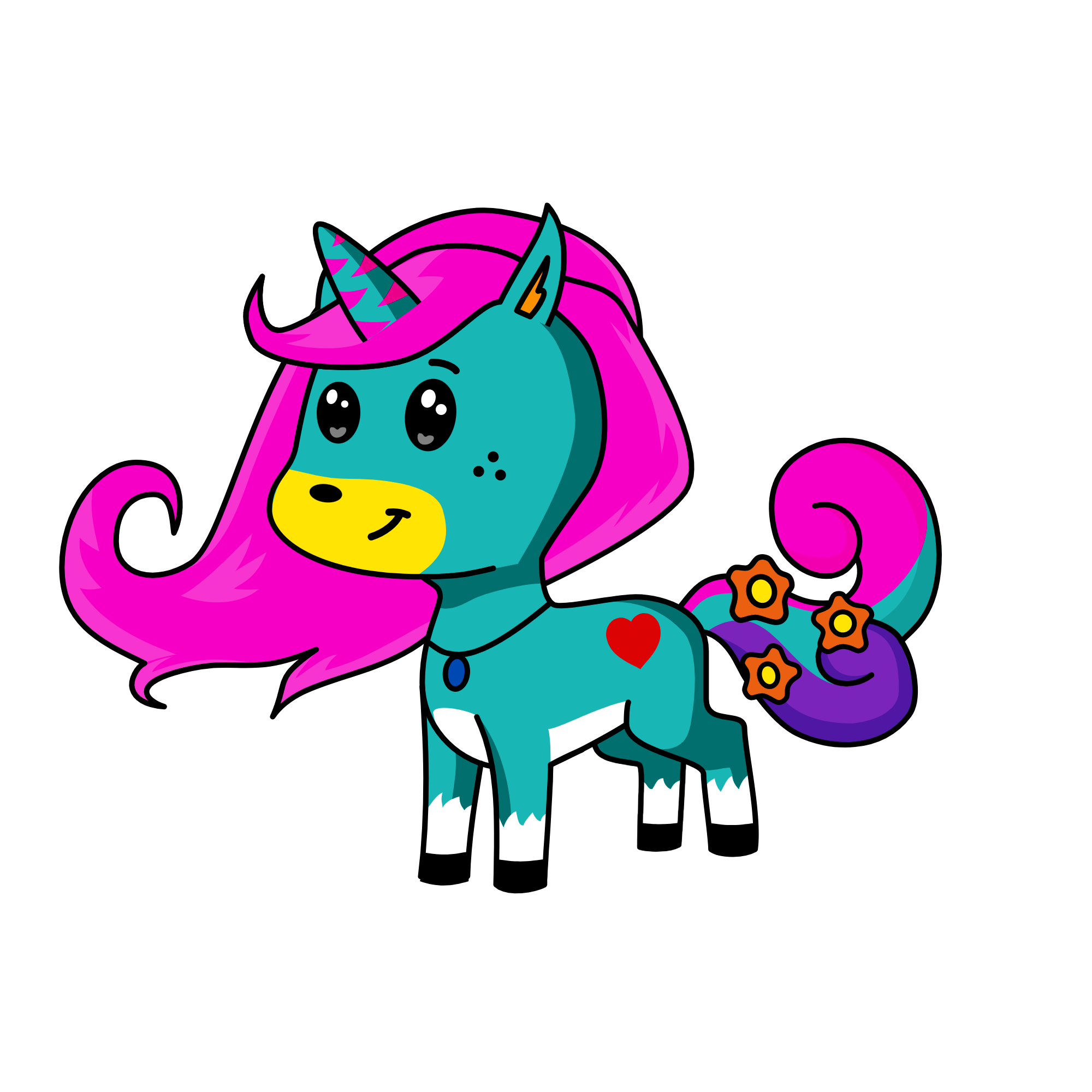 moonlight, the unicorn