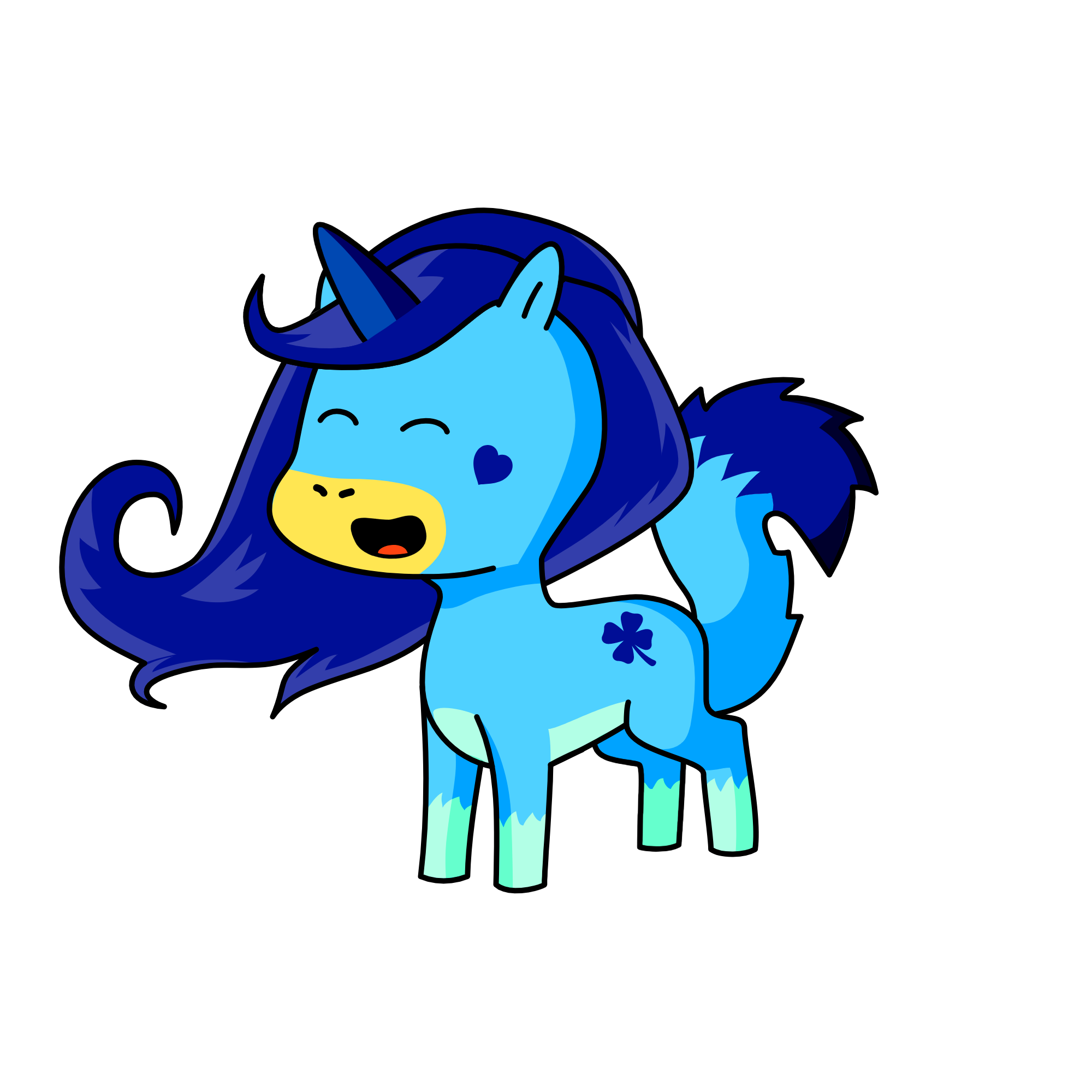Bluey, the unicorn
