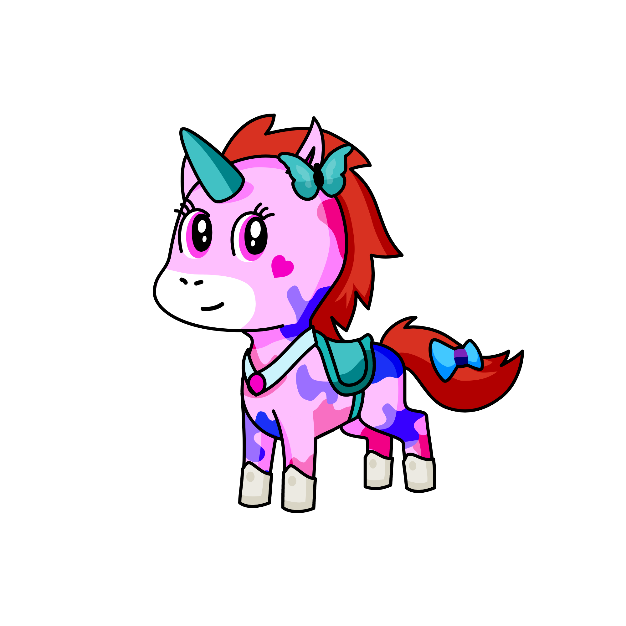 servant sparkly rainbows, the unicorn
