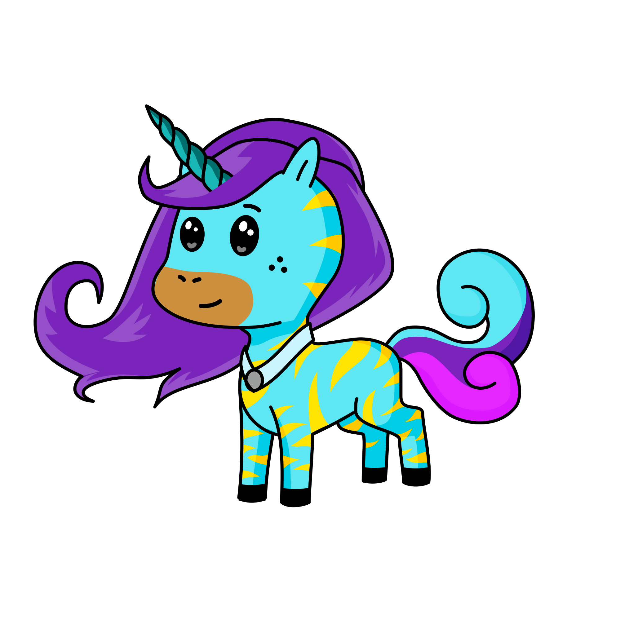 Rainbows, the unicorn