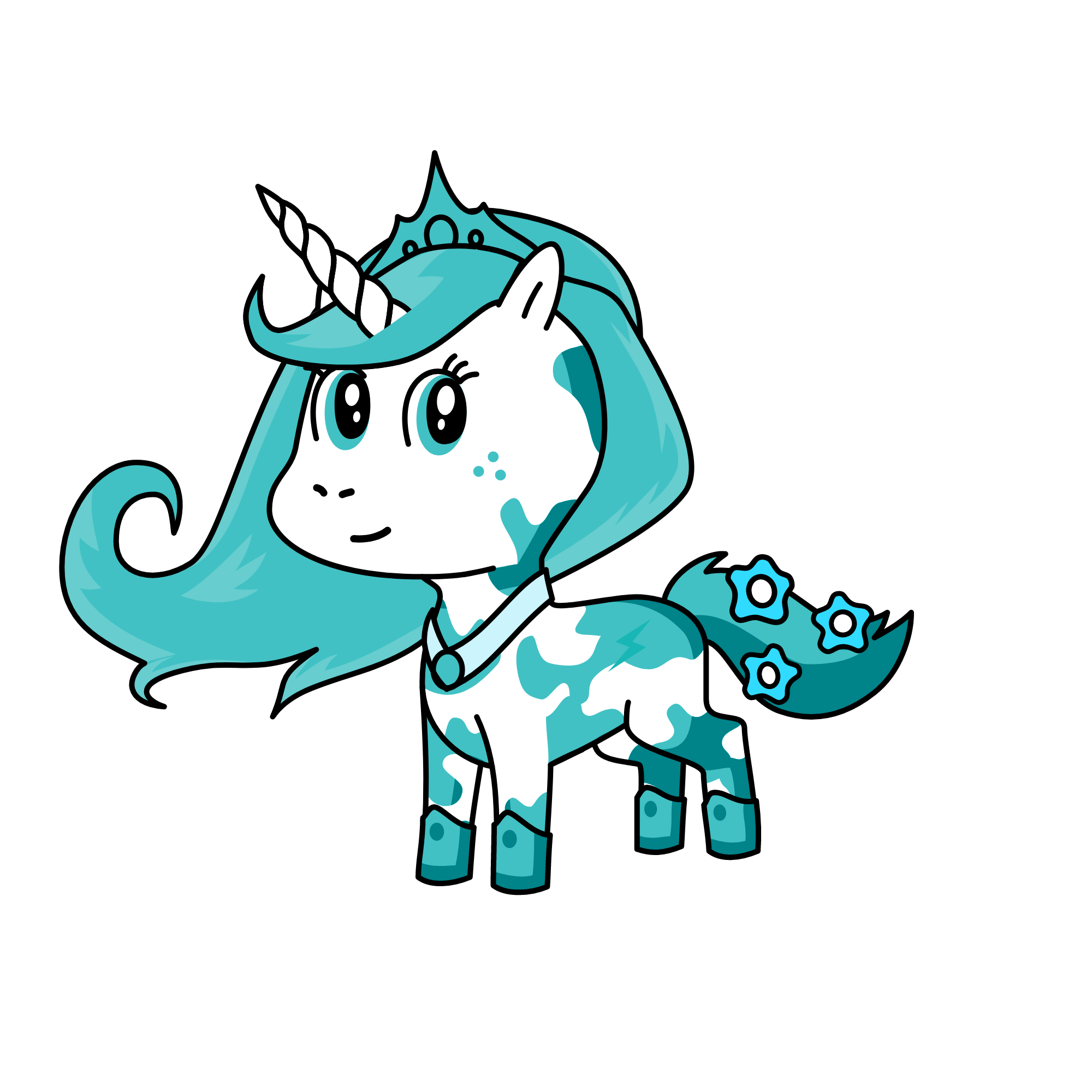 crystal snowflake, the unicorn
