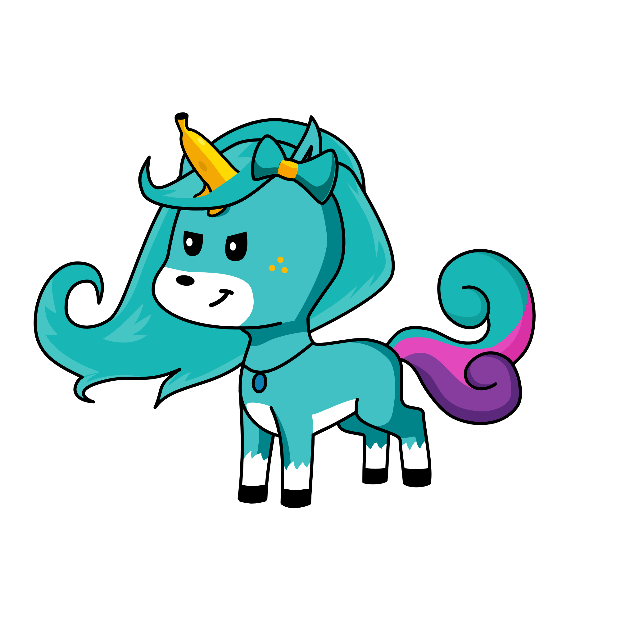 Blue, the unicorn