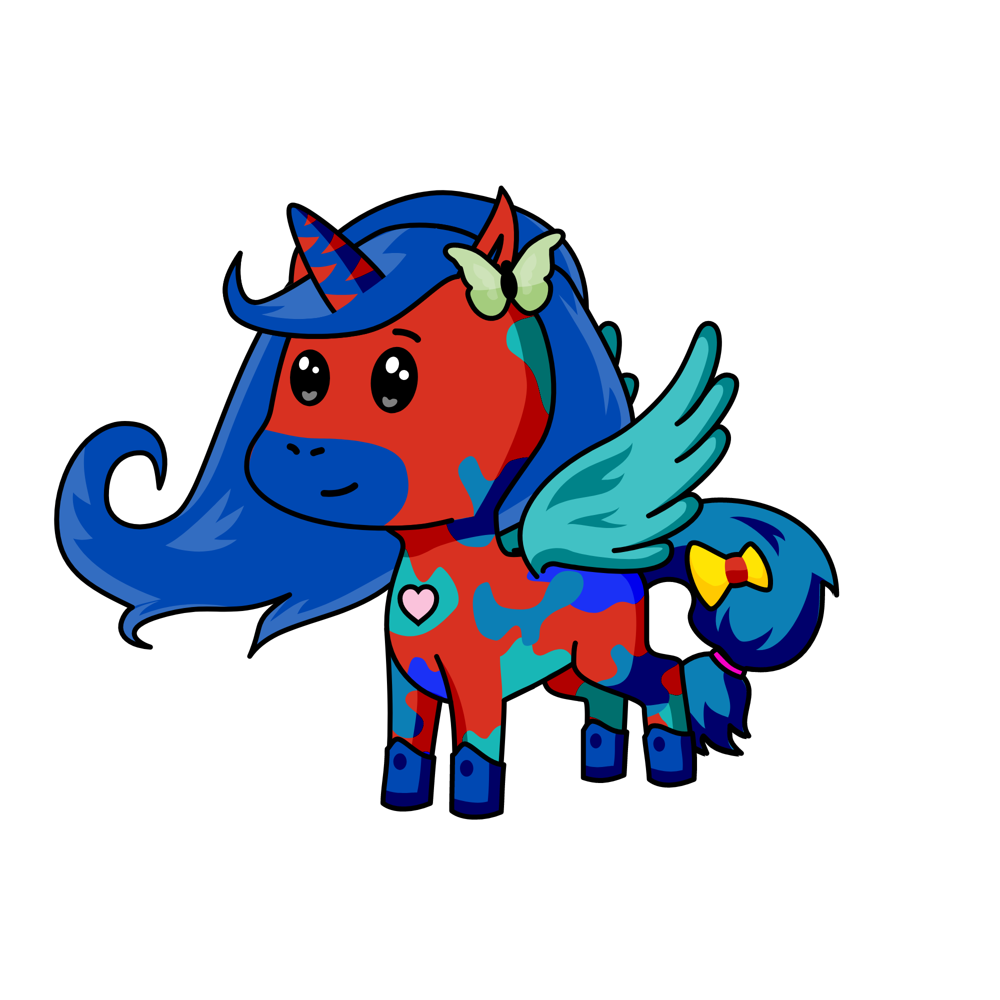 Rainbow, the unicorn