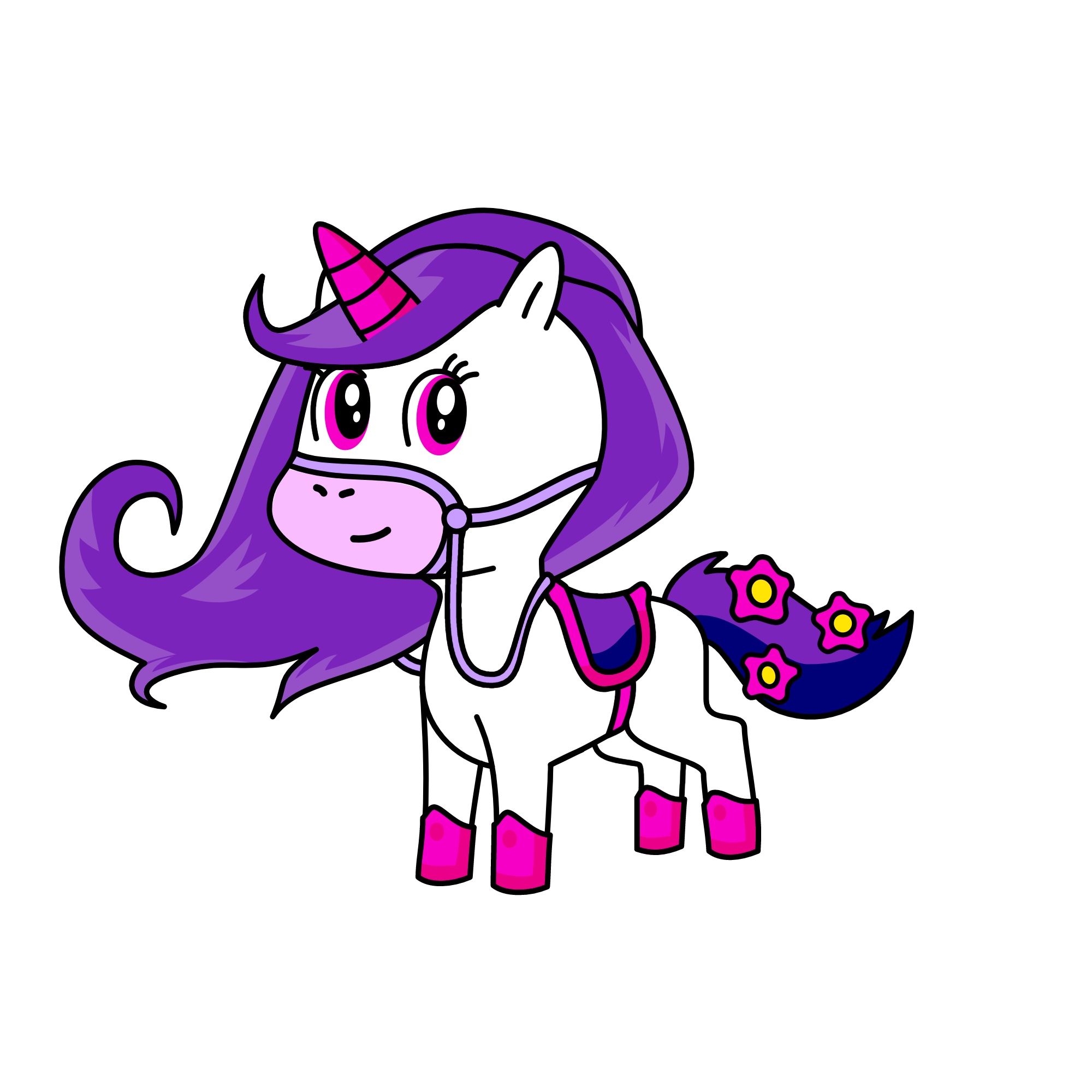 Bloomy, the unicorn