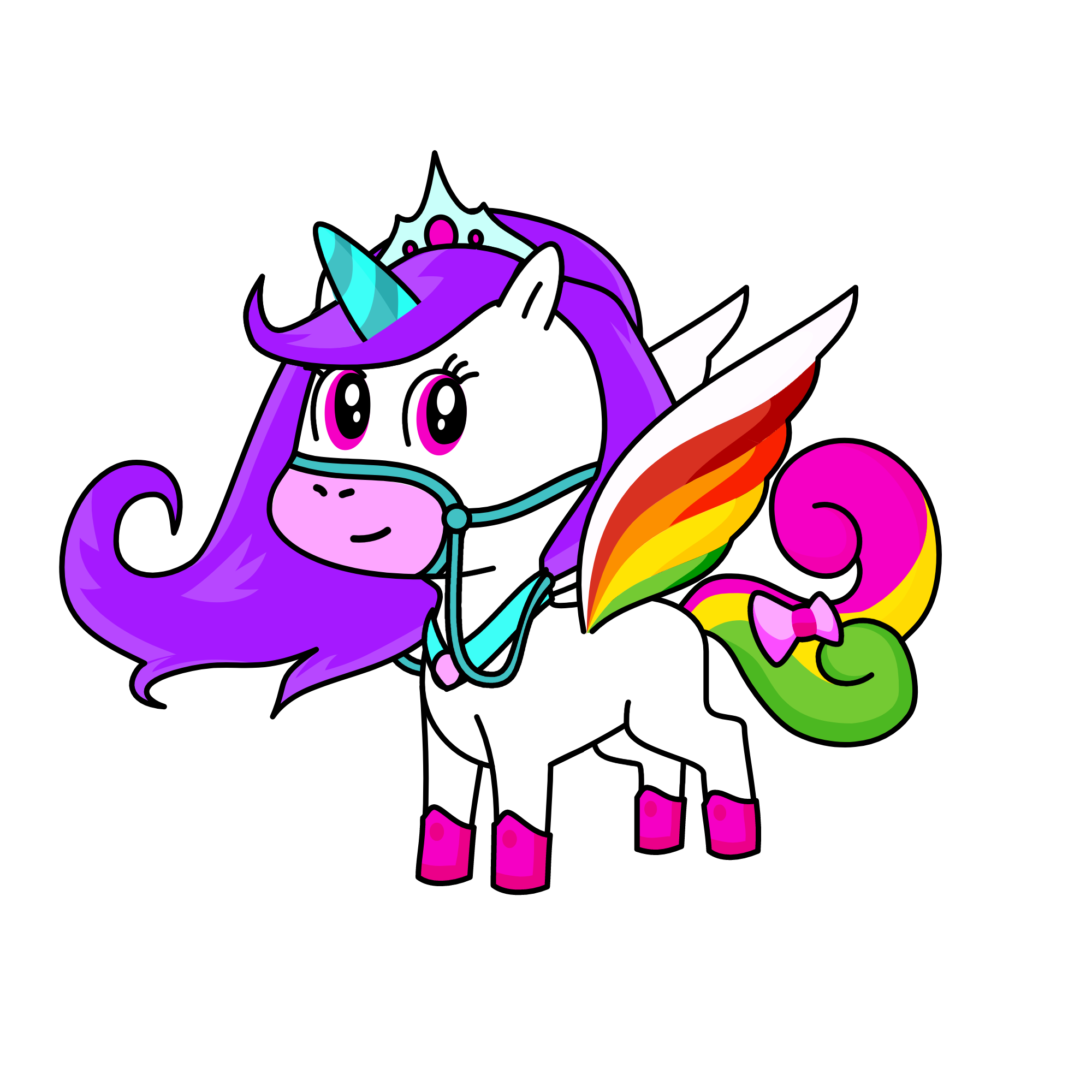 Rainbow, the unicorn