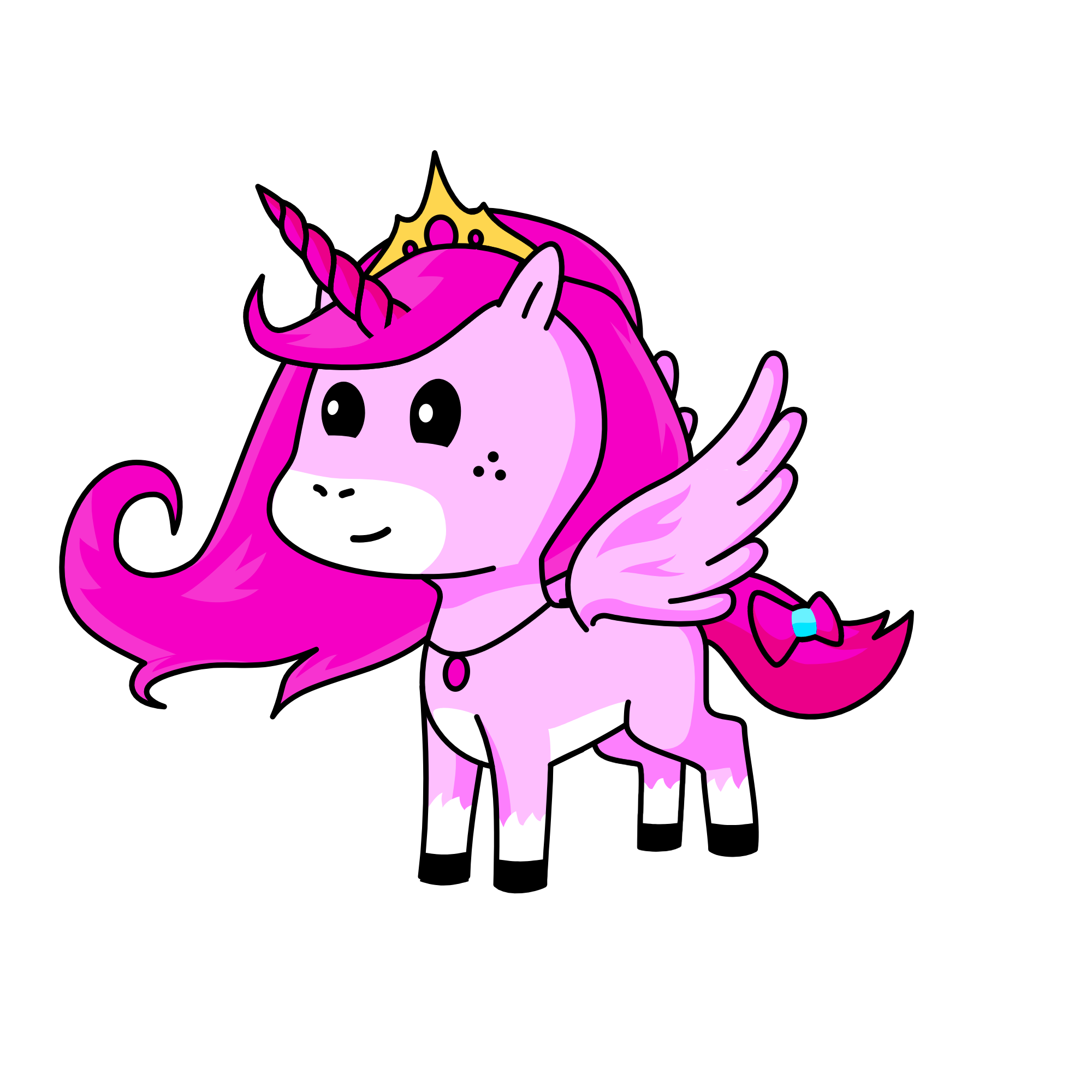 queen sparkly crystals, the unicorn