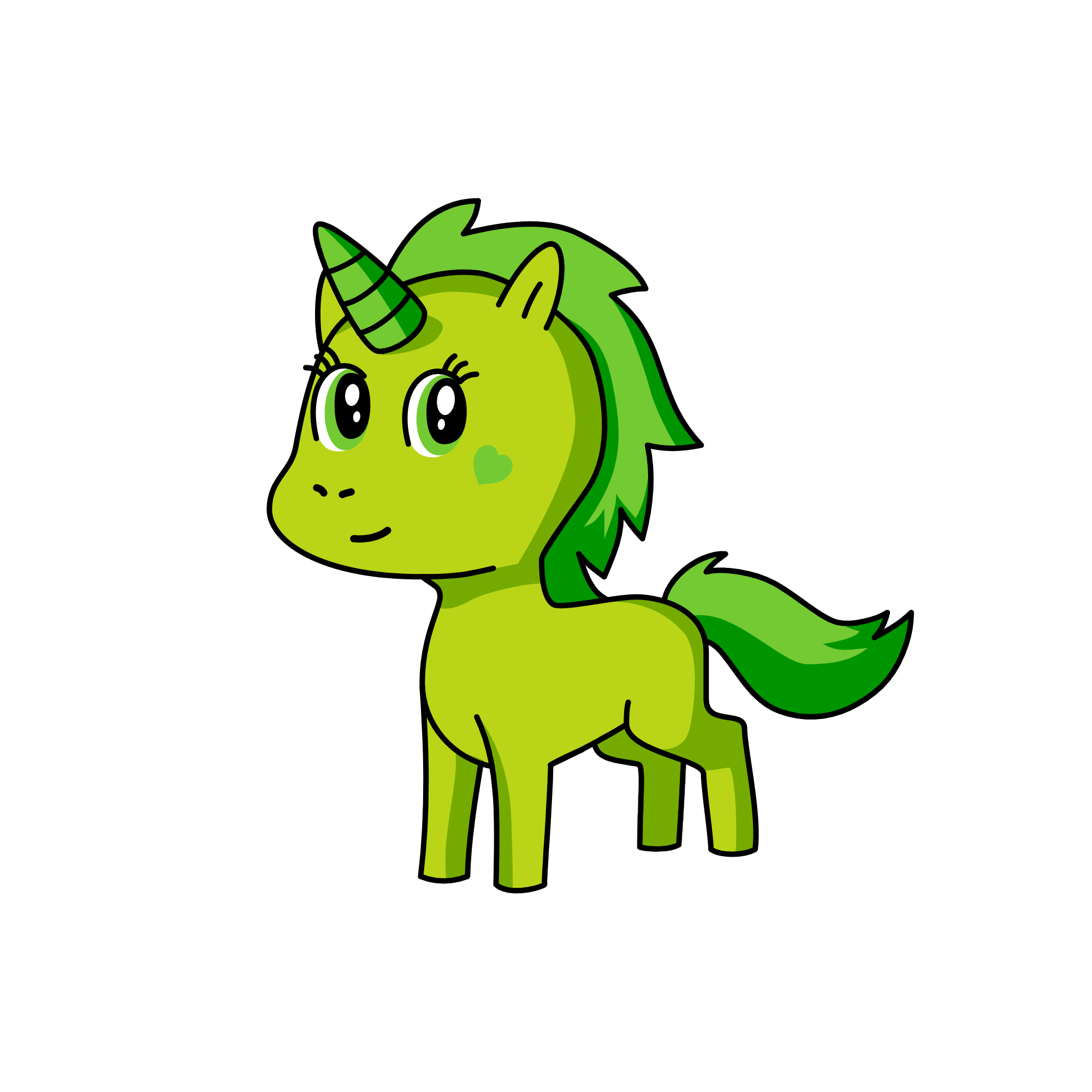sour apple/green apple, the unicorn
